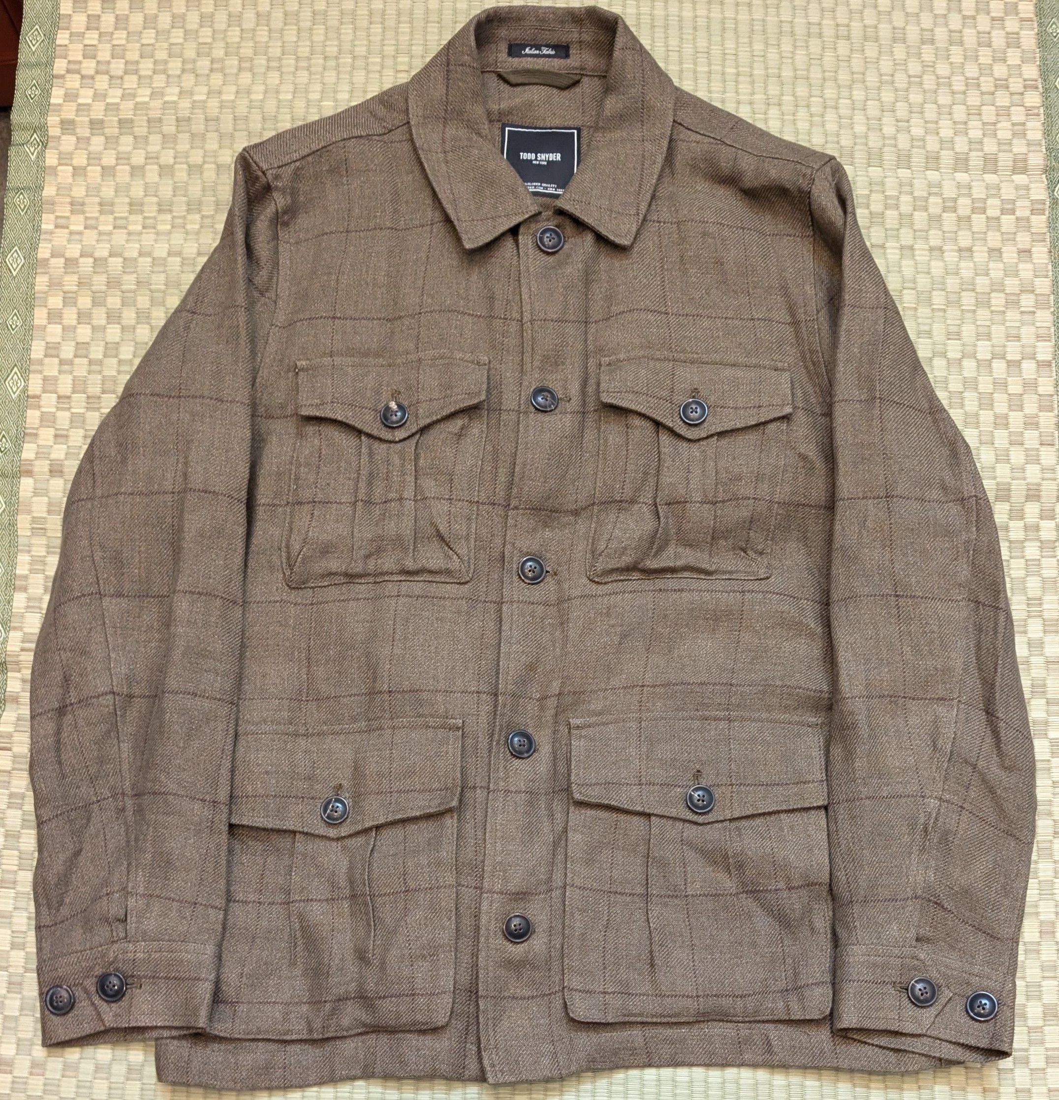 Todd Snyder Todd Snyder Linen Windowpane Safari Jacket Size US M / EU 48-50 / 2 - 1 Thumbnail