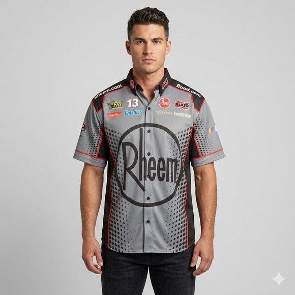 Vintage Vintage NASCAR Rheem Pit Crew Short Sleeve Shirt - XL 🇨🇦 Size US XL / EU 56 / 4 - 1 Thumbnail