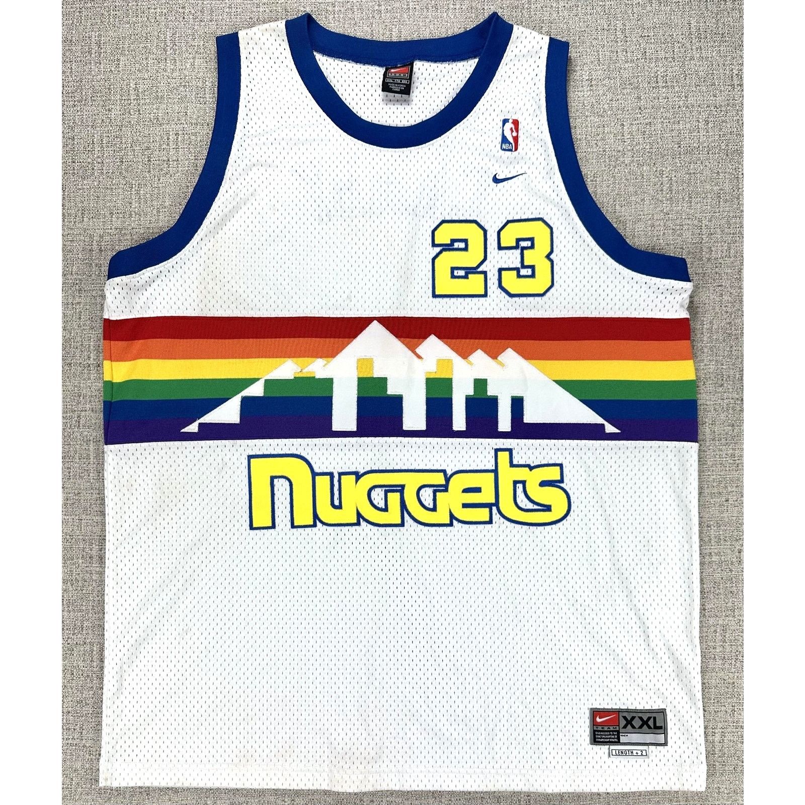 Nike Denver Nuggets Jersey 2XL Embroidered Marcus Camby Nike 2003 Size US XXL / EU 58 / 5 - 1 Thumbnail