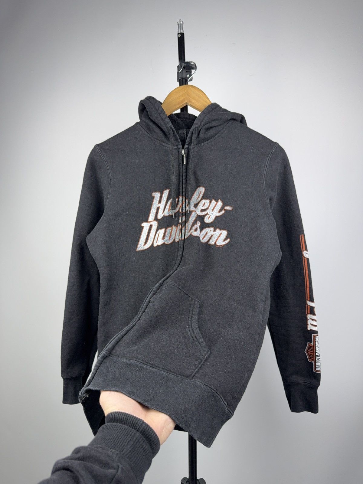 Harley Davidson Vintage 2018 Harley-Davidson Bergstrasse Germany Zip Hoodie Size S / US 4 / IT 40 - 4 Thumbnail