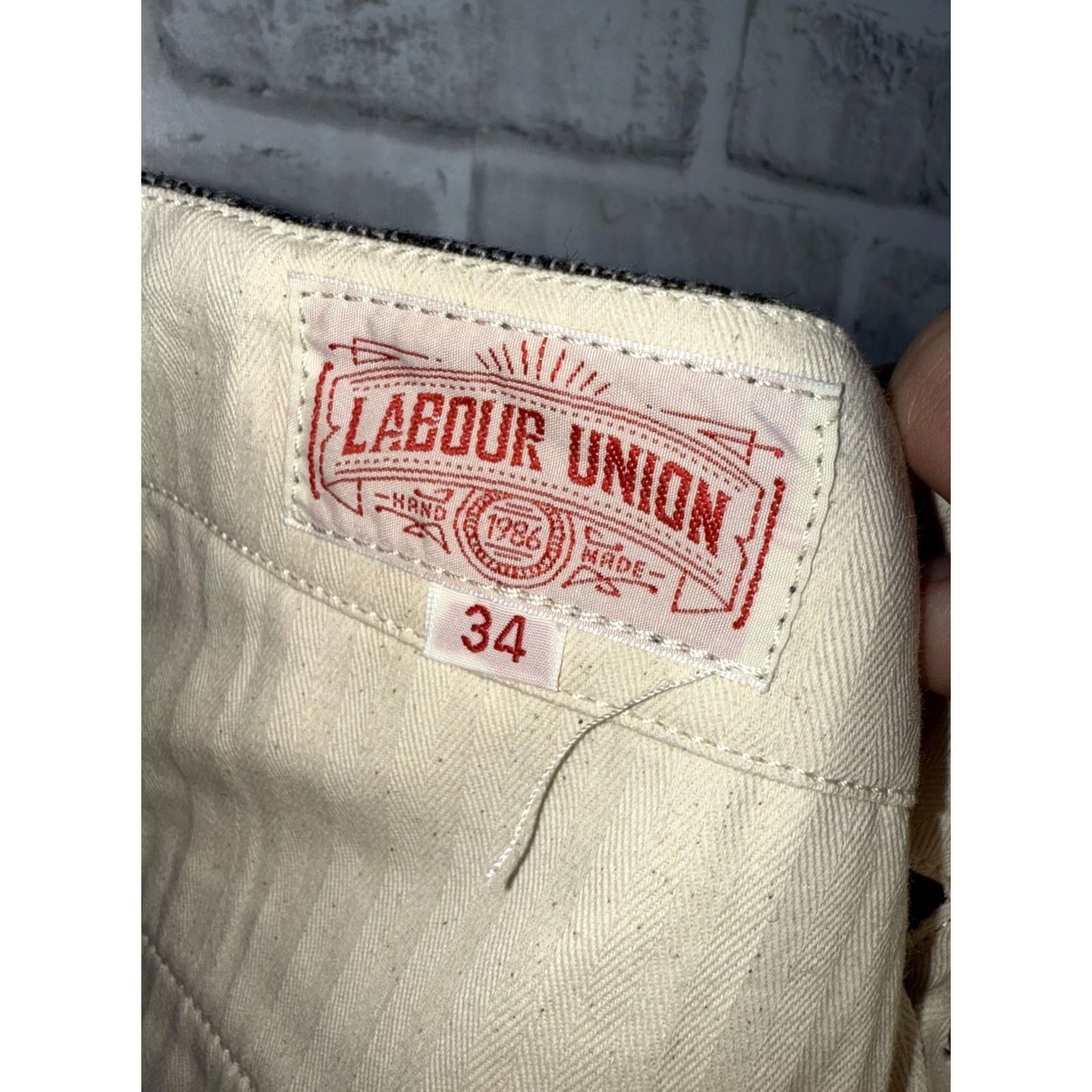 Vintage Labour Union Pants Men 34 Gray Wool Trousers Plaid Pleated Button Fly 34X29 NEW Size US 34 / EU 50 - 7 Thumbnail