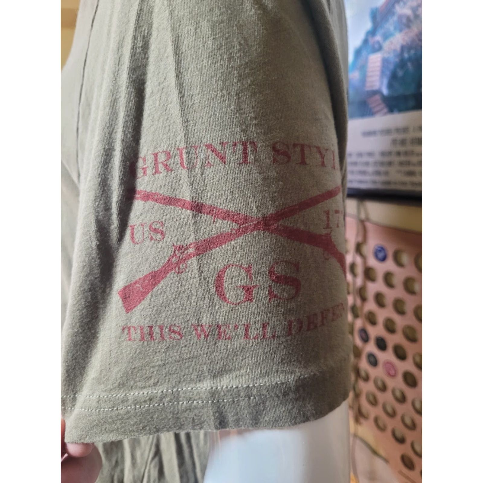 Vintage Grunt Style USA Patriotic T Shirt XL Green Men Short Sleeve Nurse Clara Barton Angel of the Battlefield Shirt 2000s Patriotic USA Size US XL / EU 56 / 4 - 3 Thumbnail