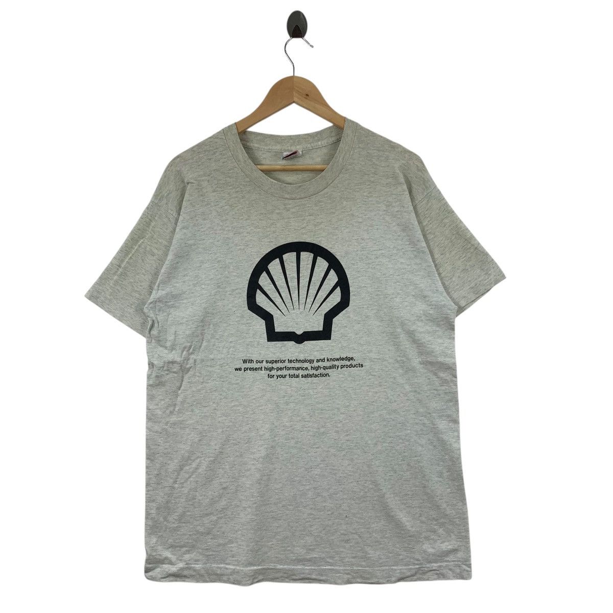 Vintage Vintage 90s SHELL LOGO Fruit Of The Loom USA Tshirt Size US L / EU 52-54 / 3 - 1 Thumbnail