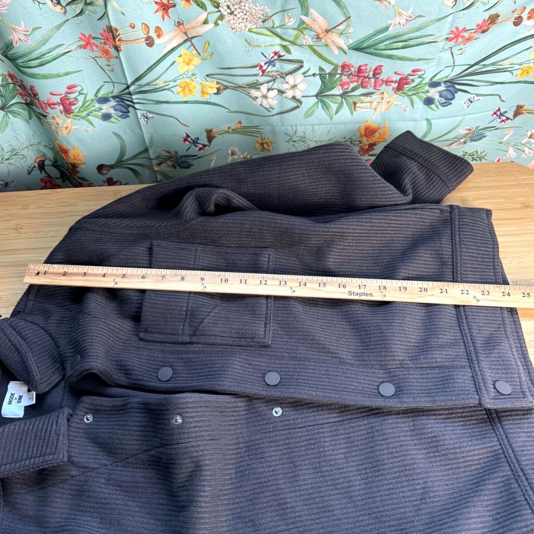 Vintage Mode of One Jacket Mens S Gray Knit Trucker Jet Grey Ribbed Snap Front 100194421MN Size US S / EU 44-46 / 1 - 6 Thumbnail