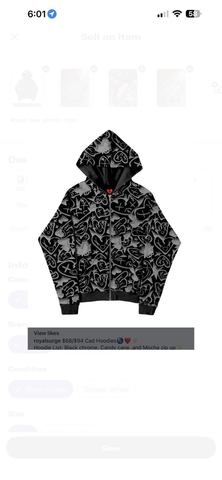 Other Royal Surge “Black Chrome” Zip-Up *RARE* Size US S / EU 44-46 / 1 - 1 Thumbnail