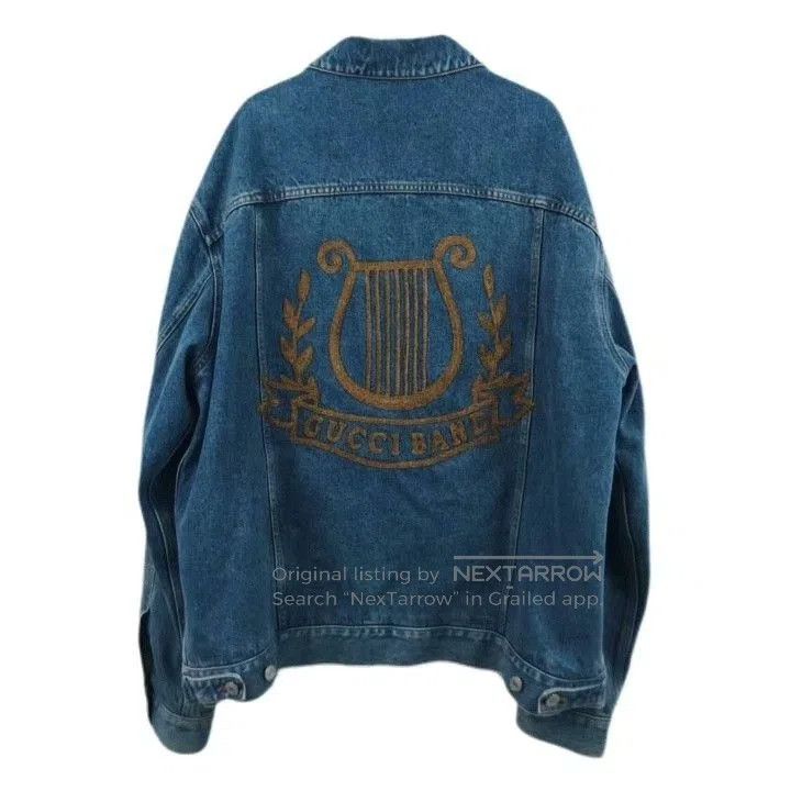 Gucci Gucci Blue Logo Embroidered Denim Jacket. Size US L / EU 52-54 / 3 - 2 Thumbnail