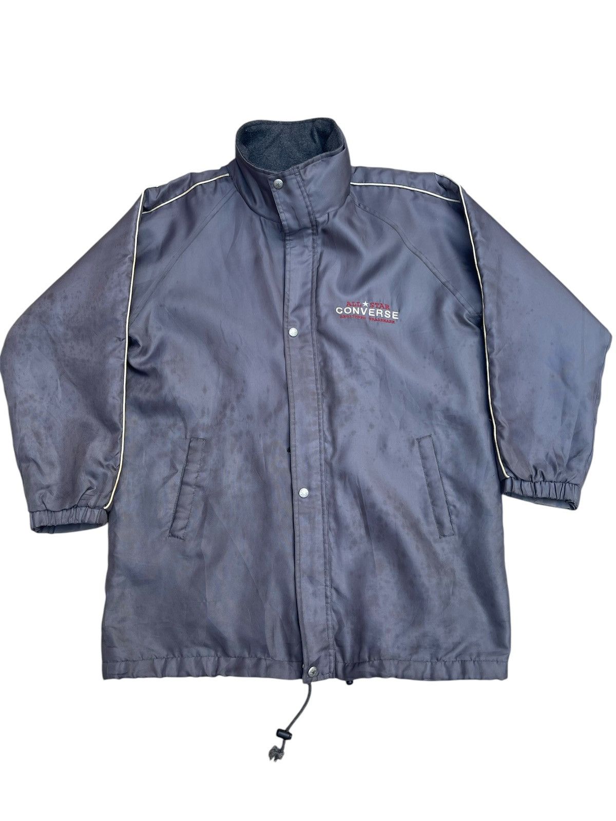 Converse Vintage Converse Gray Jacket Fleece Lining Size Medium Size US M / EU 48-50 / 2 - 2 Thumbnail