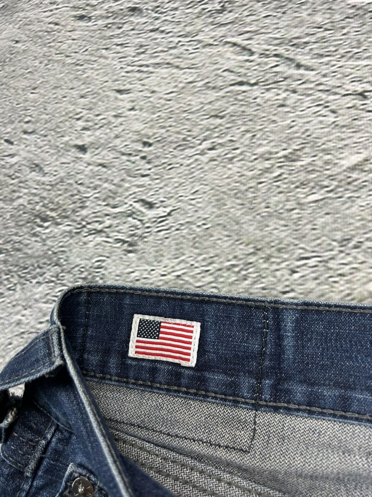 True Religion × Vintage True Religion jorts denim shorts navy black stitching Ricky Size US 34 / EU 50 - 11 Thumbnail