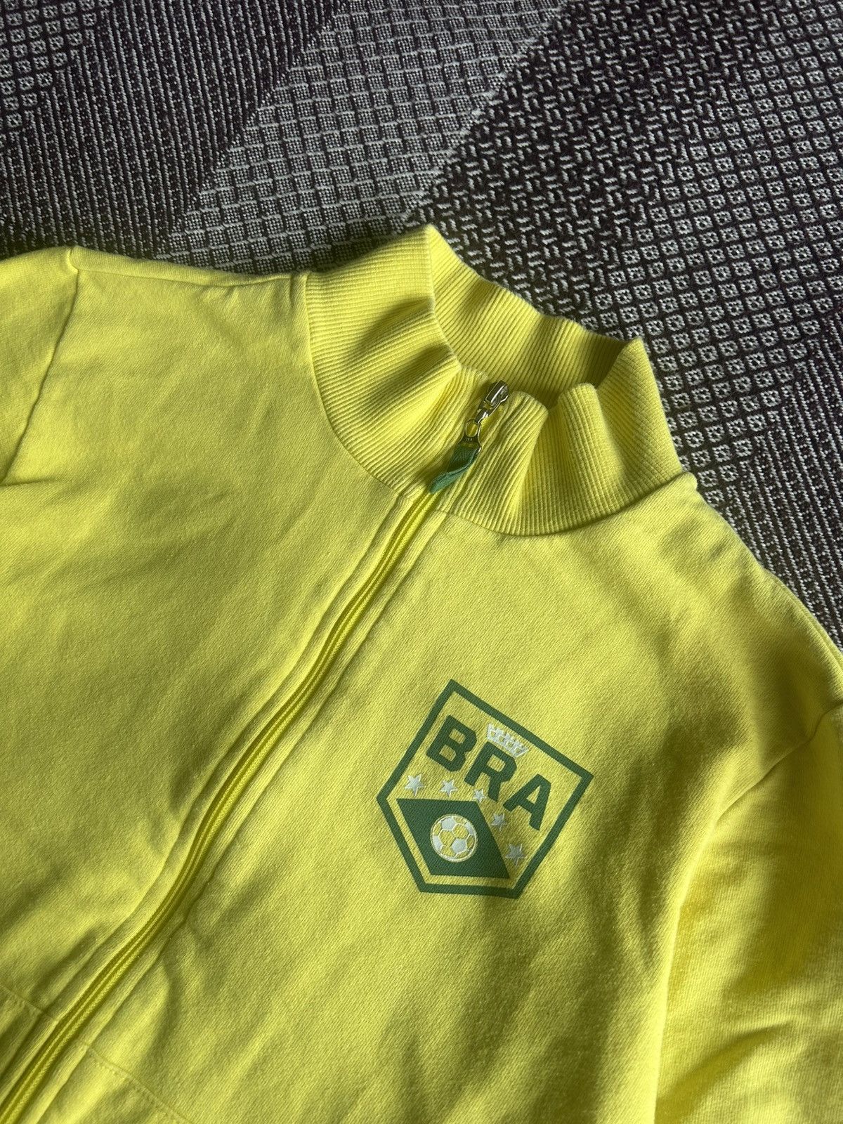 Japanese Brand × Vintage Vintage Y2K Brazil Zip Up Sweatshirt Soccer Style Size M Size M / US 6-8 / IT 42-44 - 9 Thumbnail
