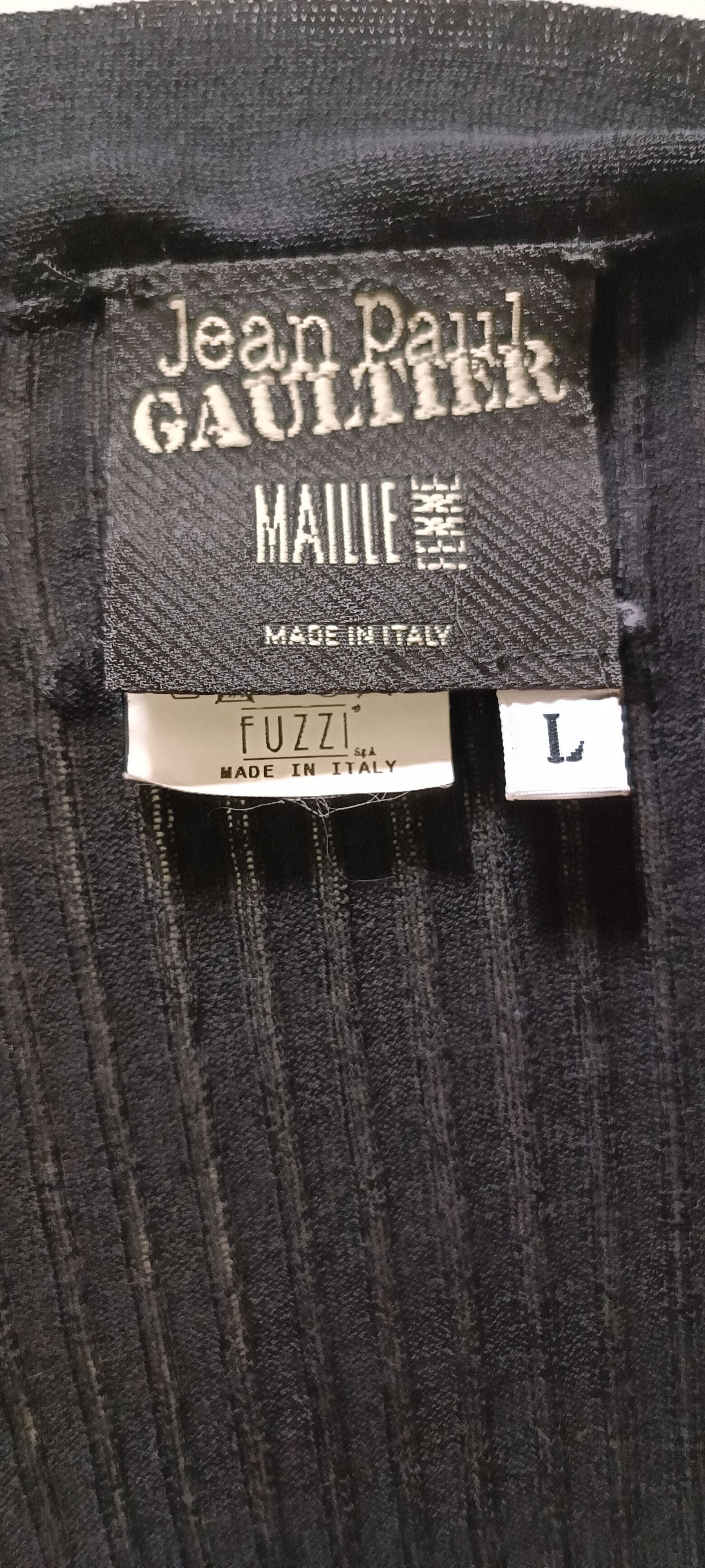 Jean Paul Gaultier 2000's - Black cotton jacket, with ribbed fabric Size M / US 6-8 / IT 42-44 - 6 Thumbnail