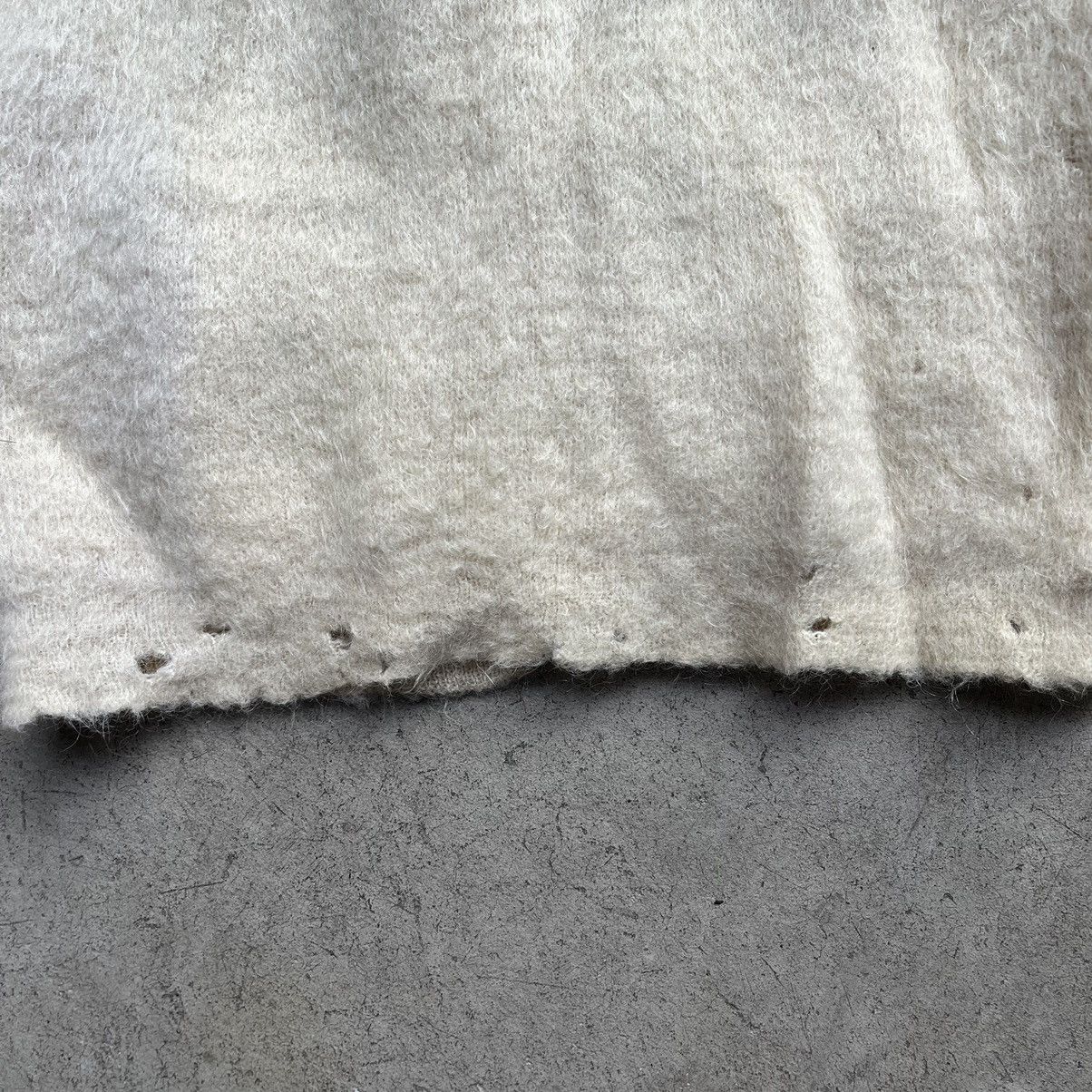 Crazy 60s Mohair Cardigan Distressed Campus Wool Kurt Cobain