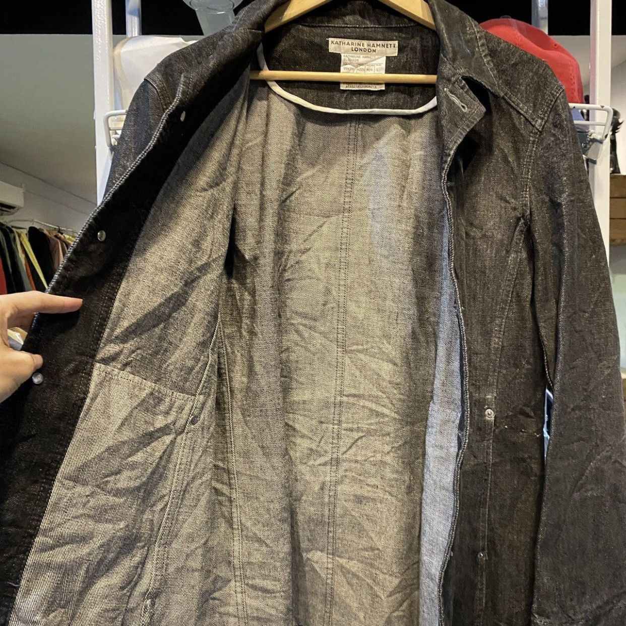 Katharine Hamnett London Katherine Hamnett Black Denim Blouson Jacket Size US L / EU 52-54 / 3 - 3 Thumbnail