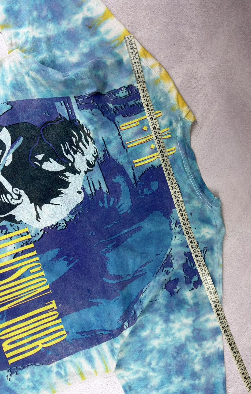 Liquid Blue 1991 Guns N' Roses Use Your Ilusion Tour Liquid Blue Tie Dye Size US XL / EU 56 / 4 - 19 Thumbnail