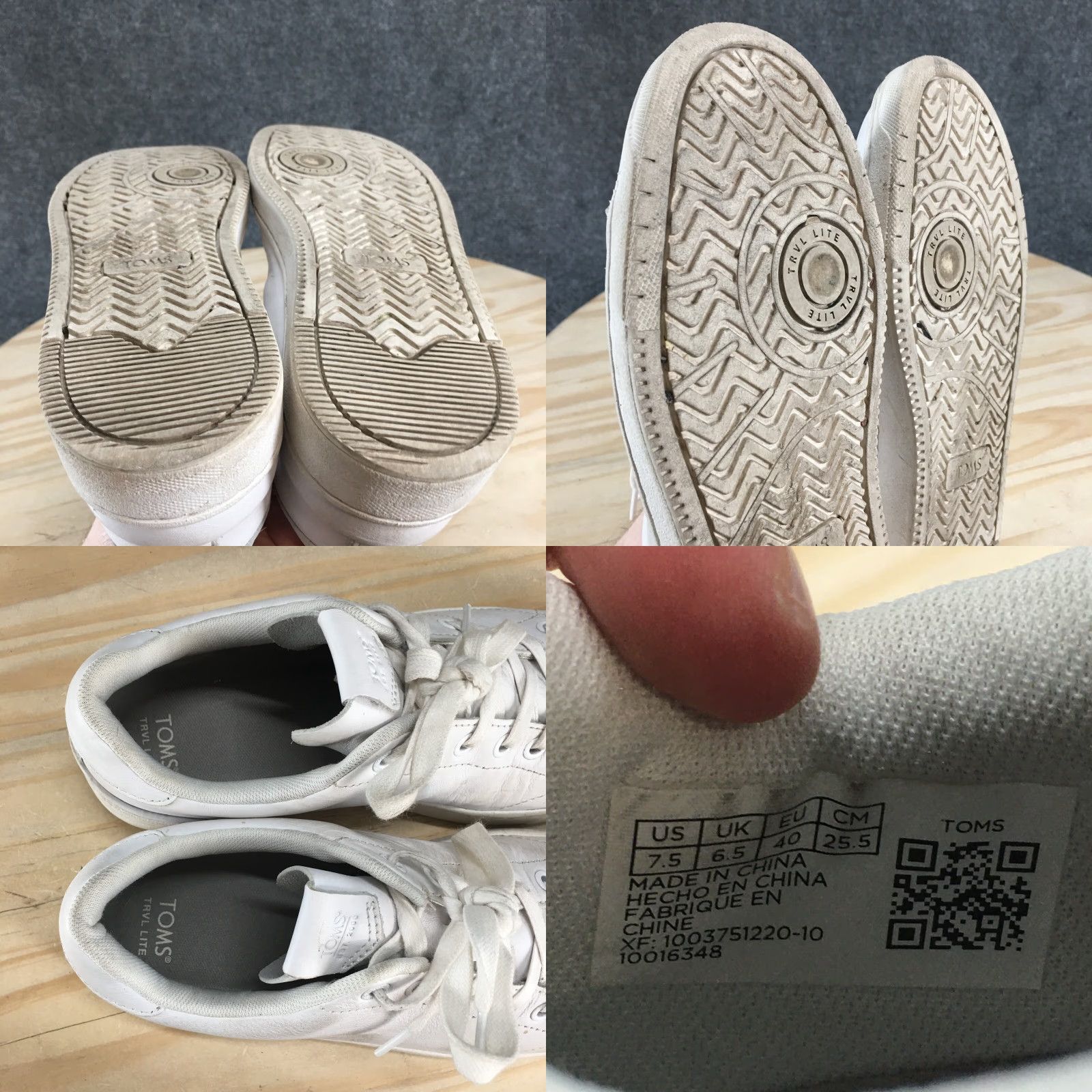 Toms Toms Shoes Mens 7.5 Trvl Lite Sneakers White Lace Up Low Top Casual 10016348 Size US M / EU 48-50 / 2 - 9 Thumbnail