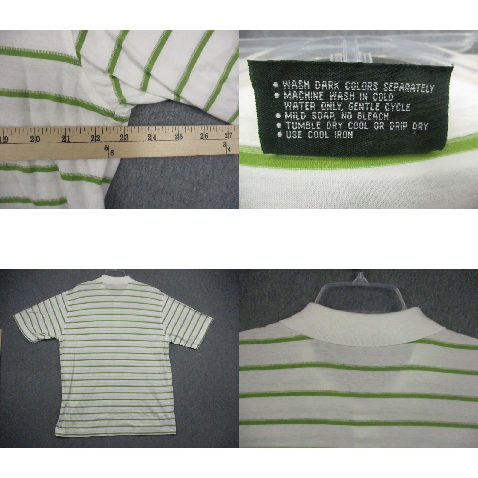 Vintage VINTAGE Masters Polo Shirt Mens XL Green Stripe Polo Shirt XL Mens Green Stripe 90s Sports Golf Shirt Boys Womens Mens Size US XL / EU 56 / 4 - 8 Thumbnail