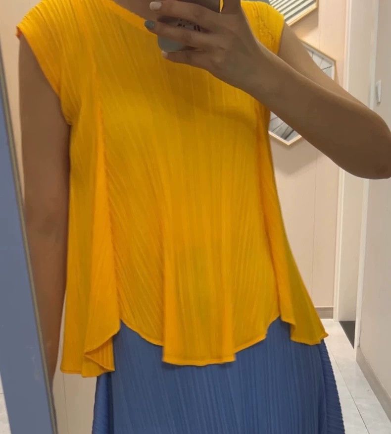Issey Miyake Issey Miyake Yellow pleated vest Size L / US 10 / IT 46 - 7 Thumbnail