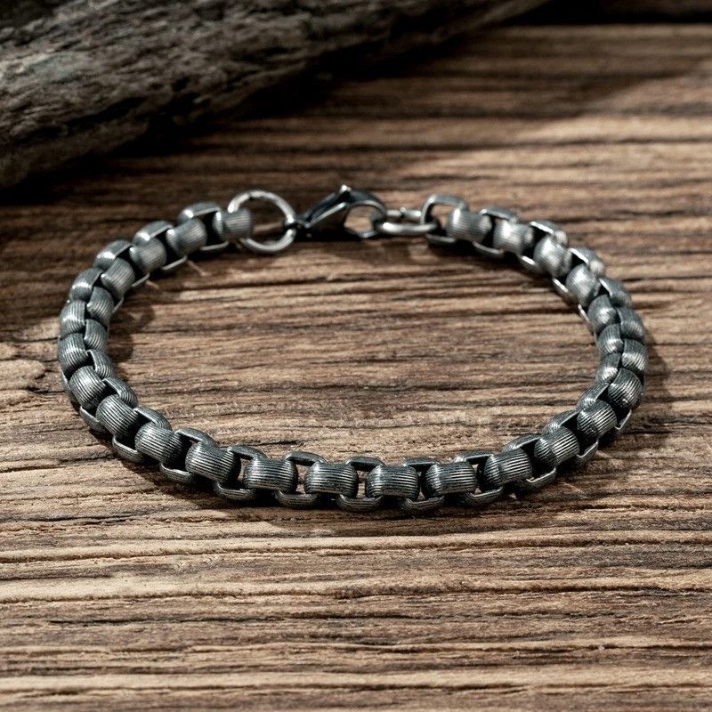 Other Curb Chain Link Bracelet Stainless Steel Punk Gift For Him Size ONE SIZE - 6 Thumbnail