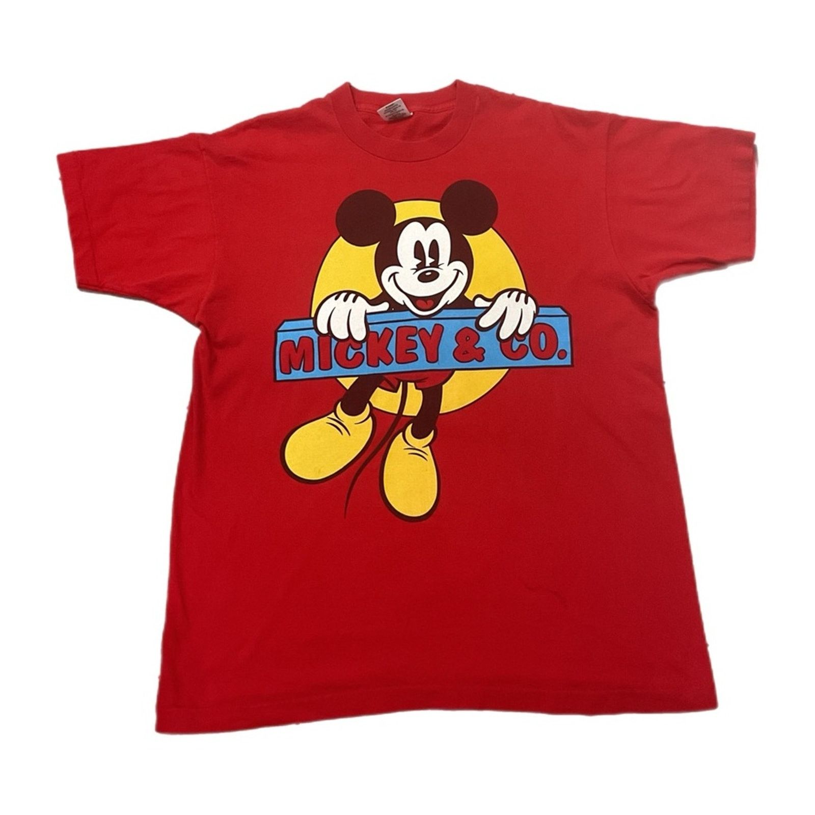 Mickey Mouse Vintage 90s Mickey & Co Graphic Red T-Shirt Size US XL / EU 56 / 4 - 1 Thumbnail