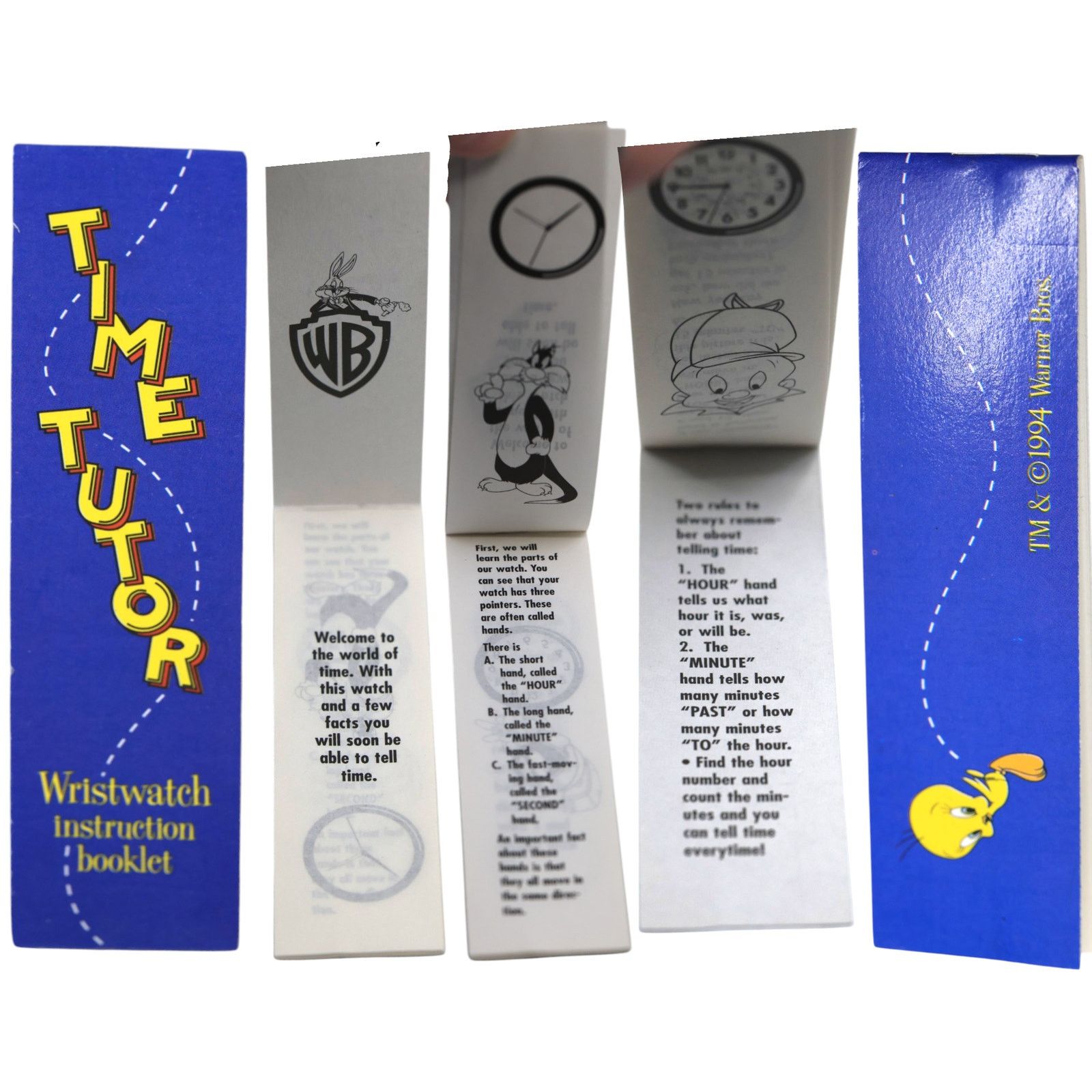 Warner Bros Warner Bros Time Tutor 1994 Fossil Watch Tweety & Sylvester Size ONE SIZE - 8 Thumbnail