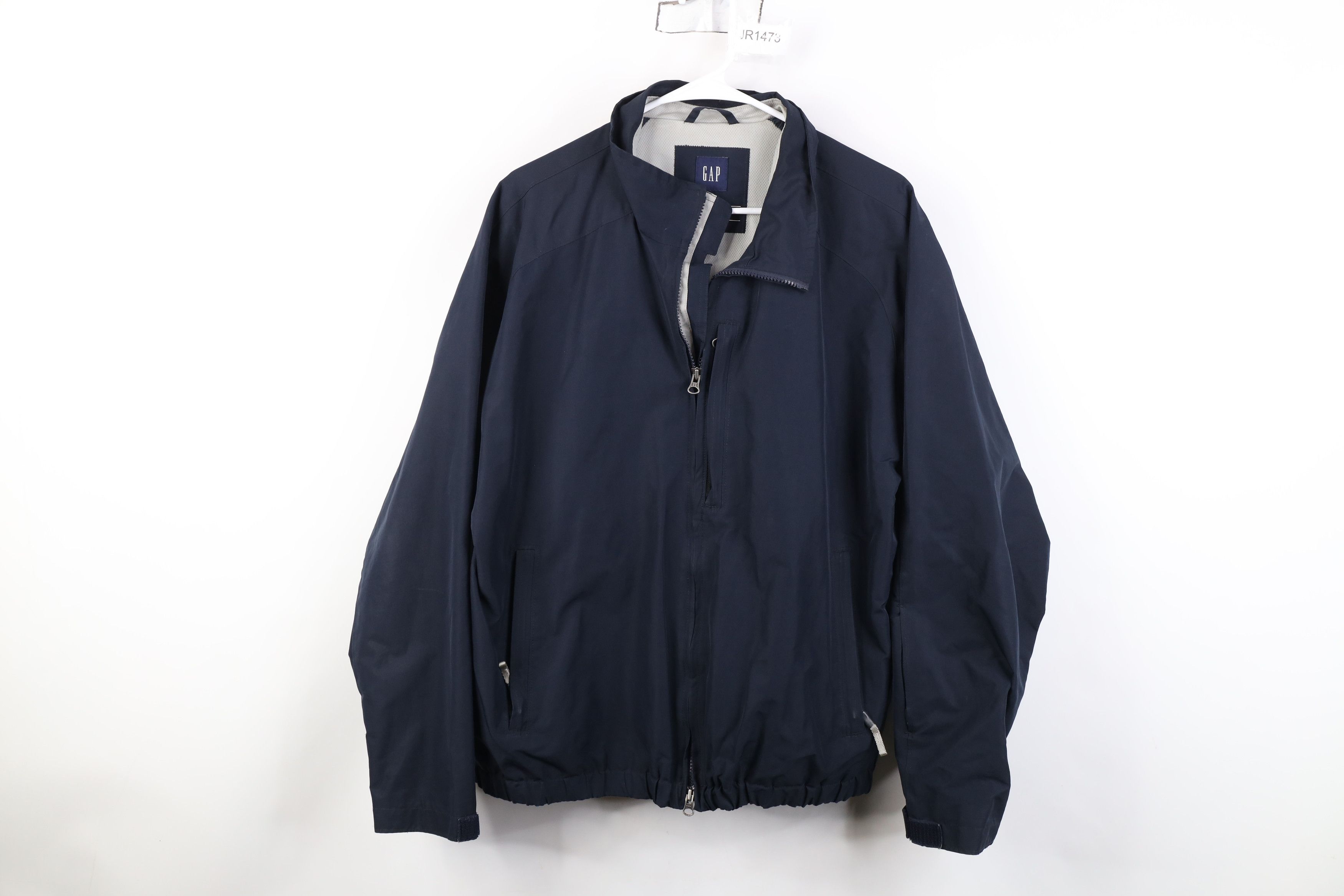 Gap Vintage Y2K Gap Full Zip Windbreaker Bomber Jacket Navy Blue Size US L / EU 52-54 / 3 - 1 Thumbnail