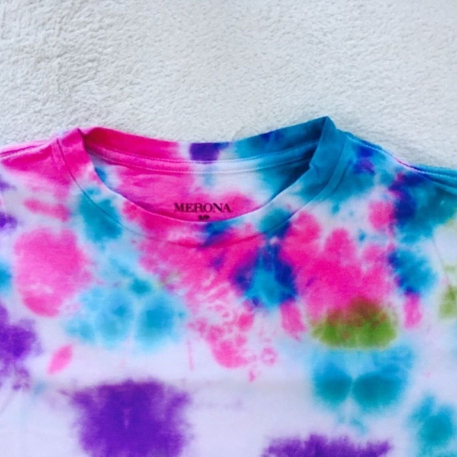 Merona Dyes by MacKay Multicolor Crewneck Tie-Dye T-Shirt | Sz S Size US S / EU 44-46 / 1 - 3 Thumbnail