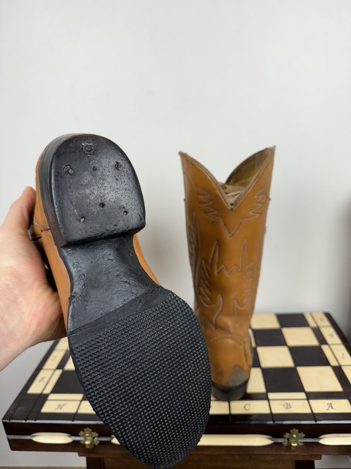 Tony Lama Vintage cowboy boots USA Texas original retro item Size US 9.5 / IT 39.5 - 6 Thumbnail