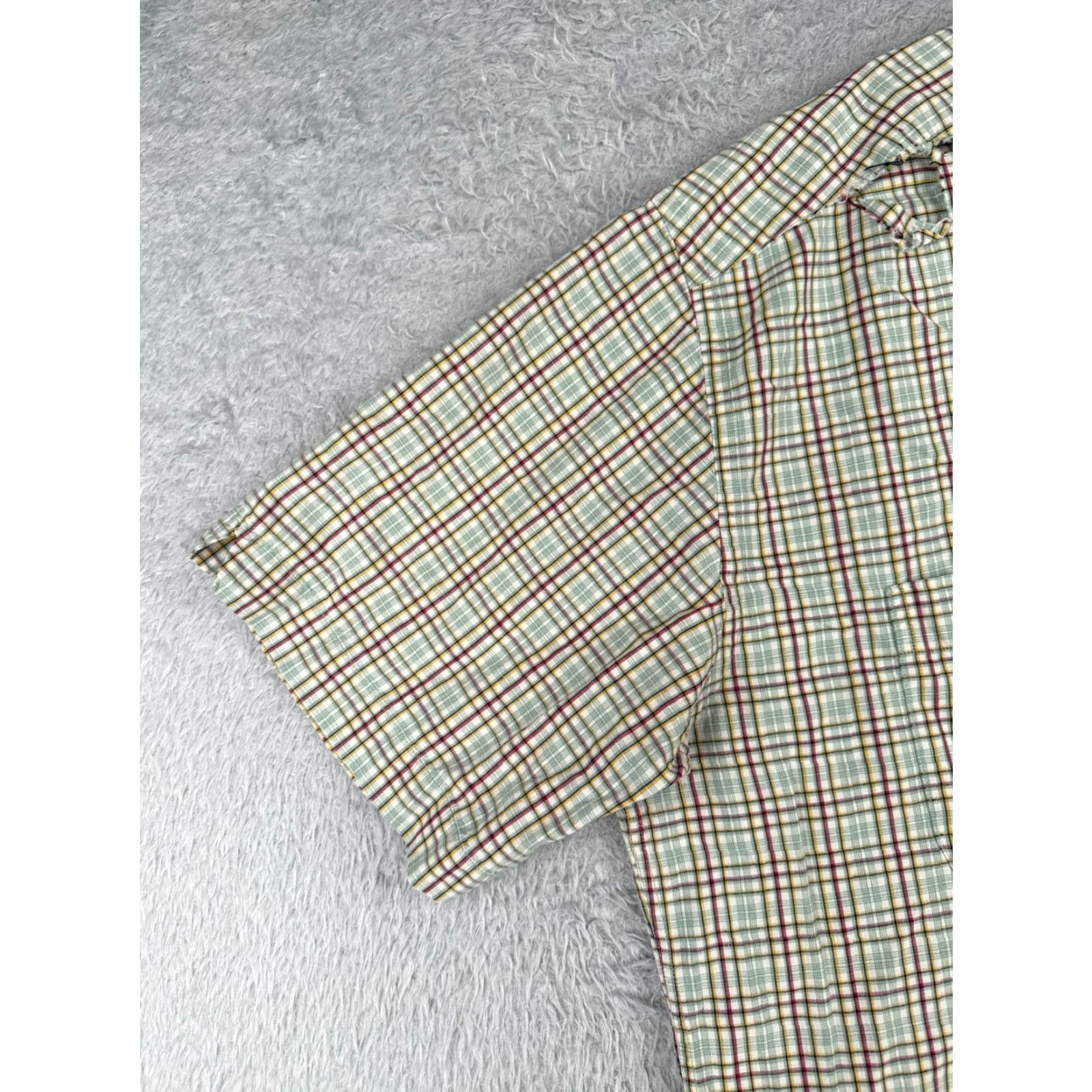 Tommy Hilfiger Tommy Hilfiger Shirt Adult XL Green Plaid Button-Up Cotton Casual Mens Hawaiian Vacation Resort Size US XL / EU 56 / 4 - 3 Thumbnail