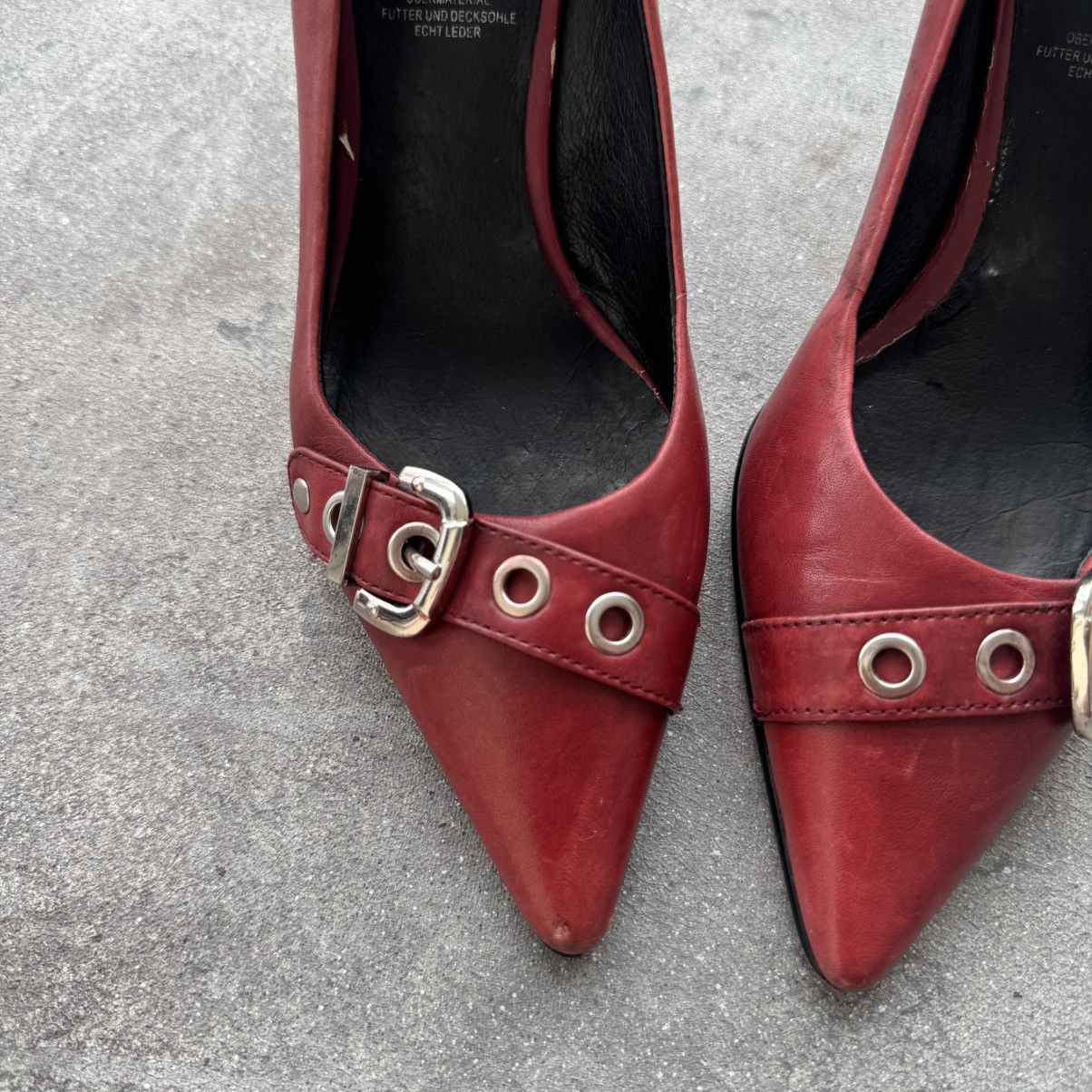 Other Cyber Y2K Riot Hardcore Style Vintage Leather Spike Heels Size US 7 / IT 37 - 6 Thumbnail