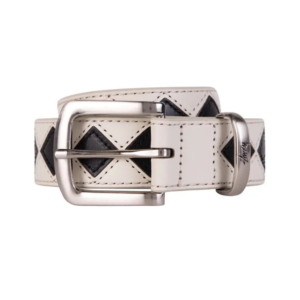 Stussy L/XL Stussy Lizard Texture Underlay Belt in Cognac