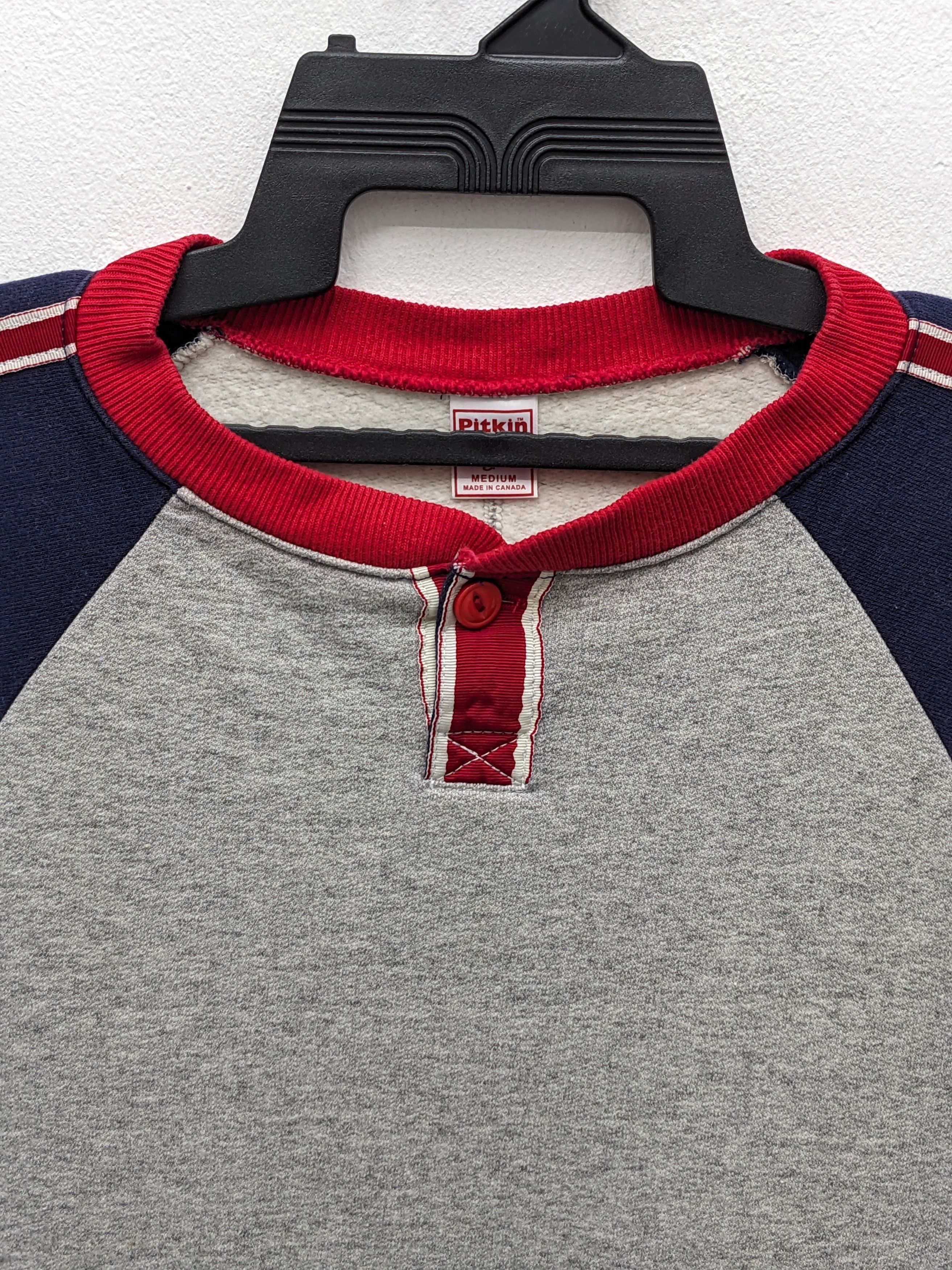 Japanese Brand Vintage Pitkin Clothing Made in Canada Raglan Henley SS09 Size US M / EU 48-50 / 2 - 6 Thumbnail
