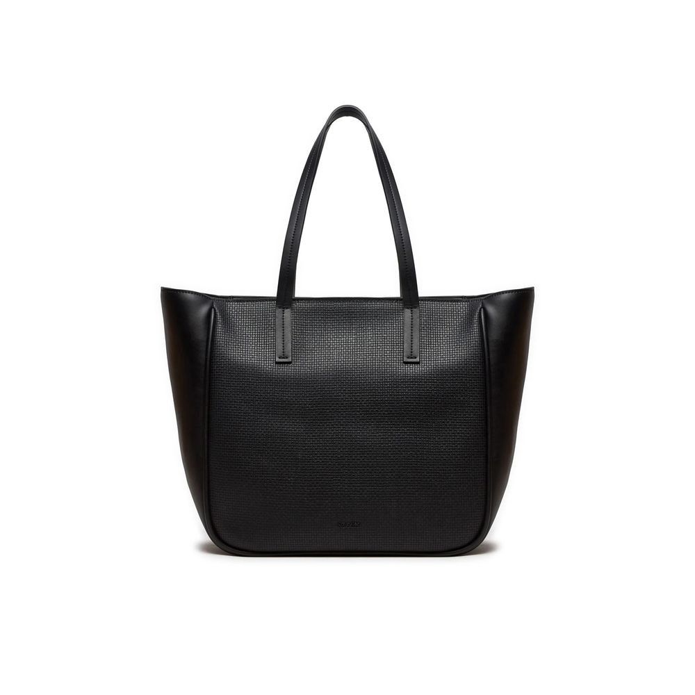 Calvin Klein Black Synthetic Leather Women's Handbag Size ONE SIZE - 1 Thumbnail