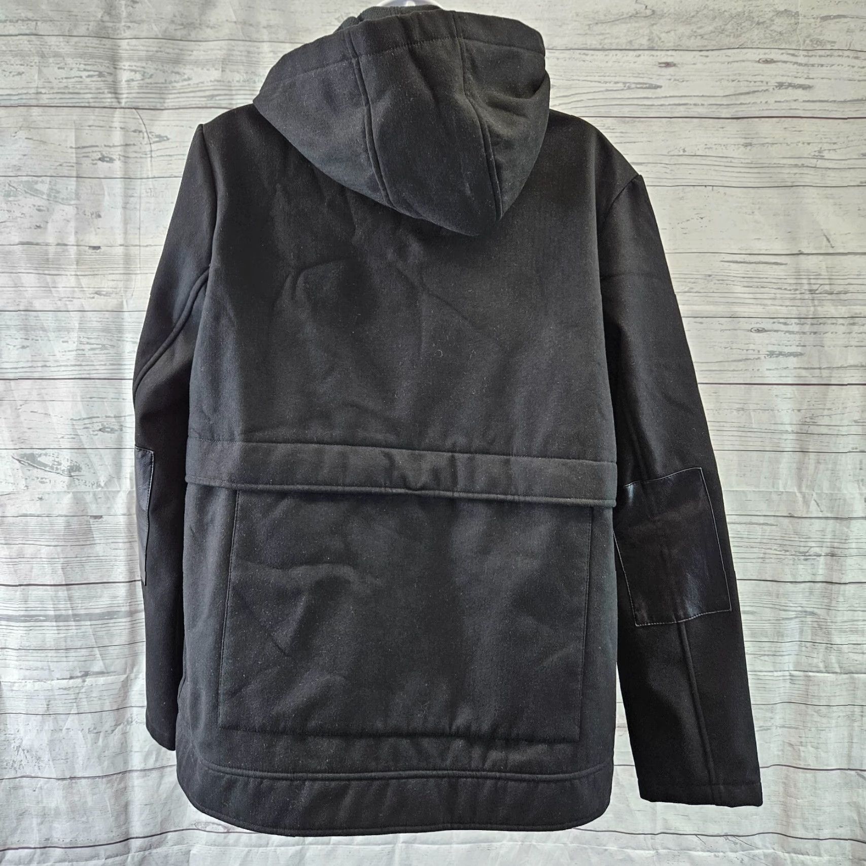 Fabletics Fabletics Pella Coat Women's Large Black Hooded Zip Pockets Long Sleeve Jacket, Fall Winter, Regular, Womens Size L / US 10 / IT 46 - 3 Thumbnail