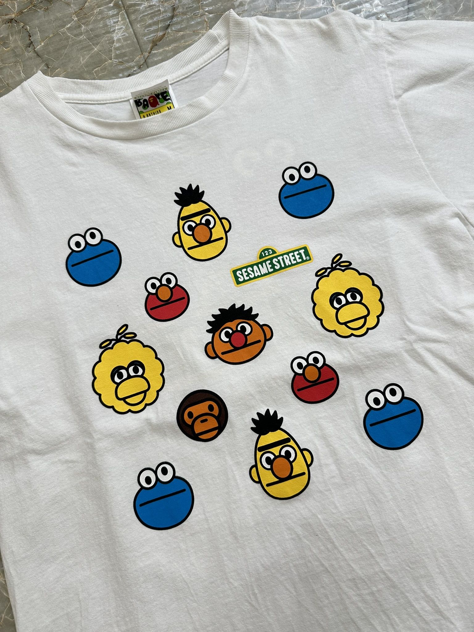 Bape OG 2015 Sesame Street Monogram Tee Size US M / EU 48-50 / 2 - 1 Thumbnail