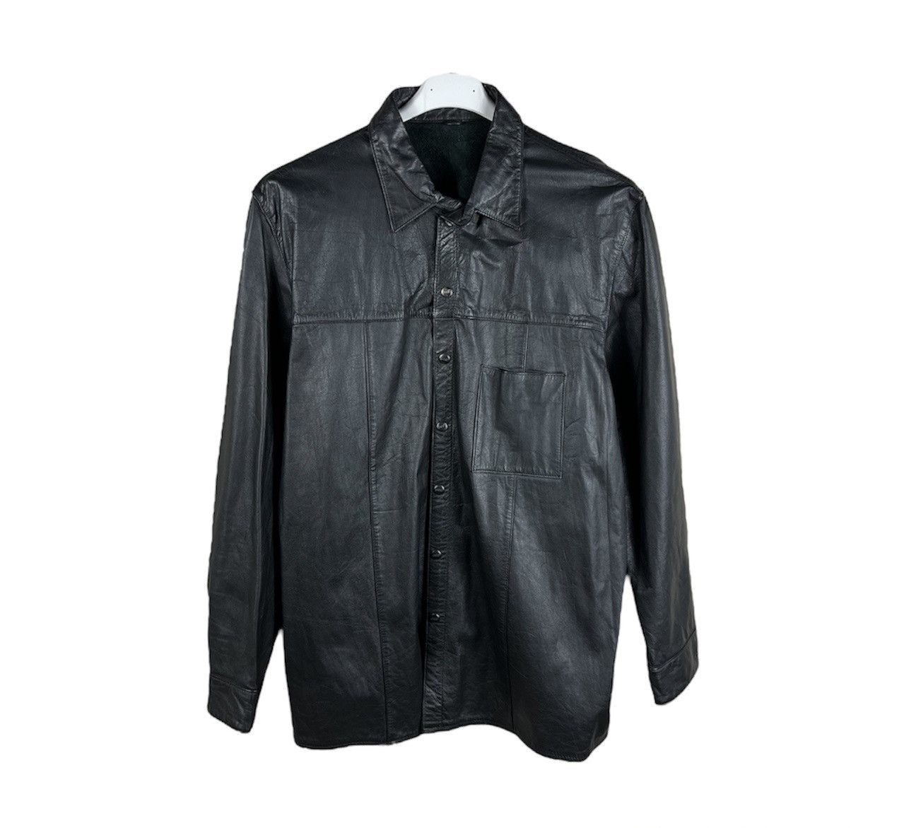 Guidi Vintage 90s avant garde leather shirt button up with pocket Size US M / EU 48-50 / 2 - 1 Thumbnail