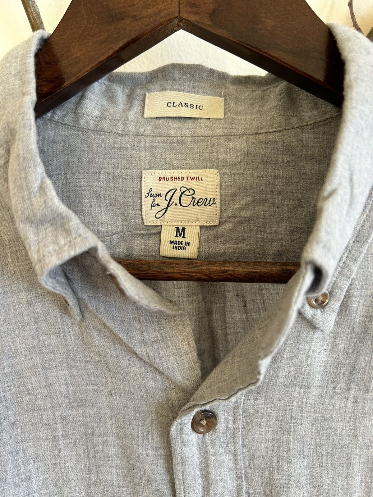 J.Crew Vintage J Crew brushed twill gray button up Size US M / EU 48-50 / 2 - 3 Thumbnail