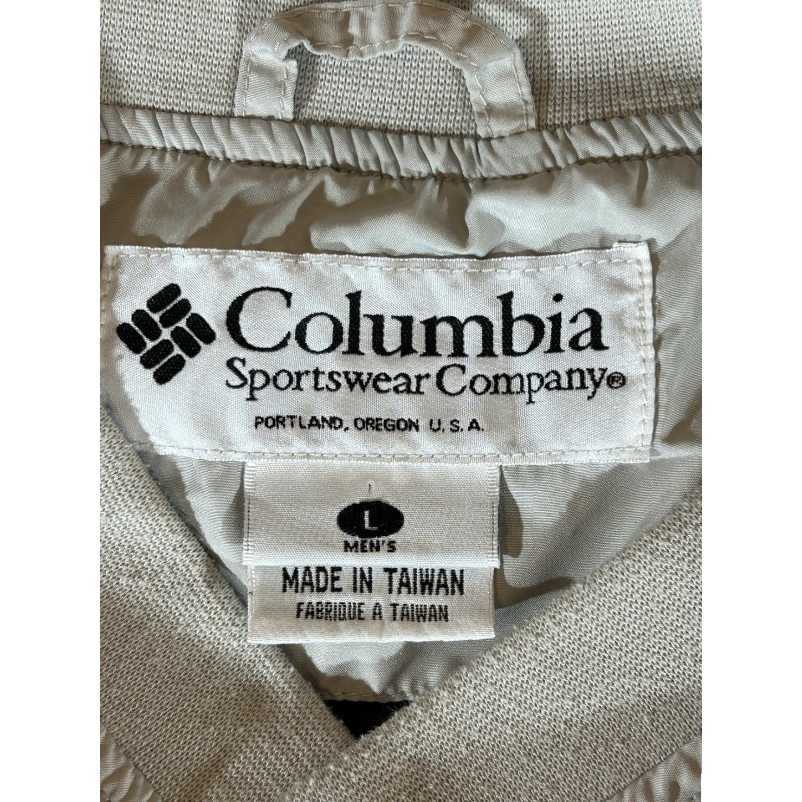 Vintage VINTAGE Columbia Vest Mens Large Beige Lined Windbreaker Golf Pullover Outdoor Vintage Size US L / EU 52-54 / 3 - 6 Thumbnail