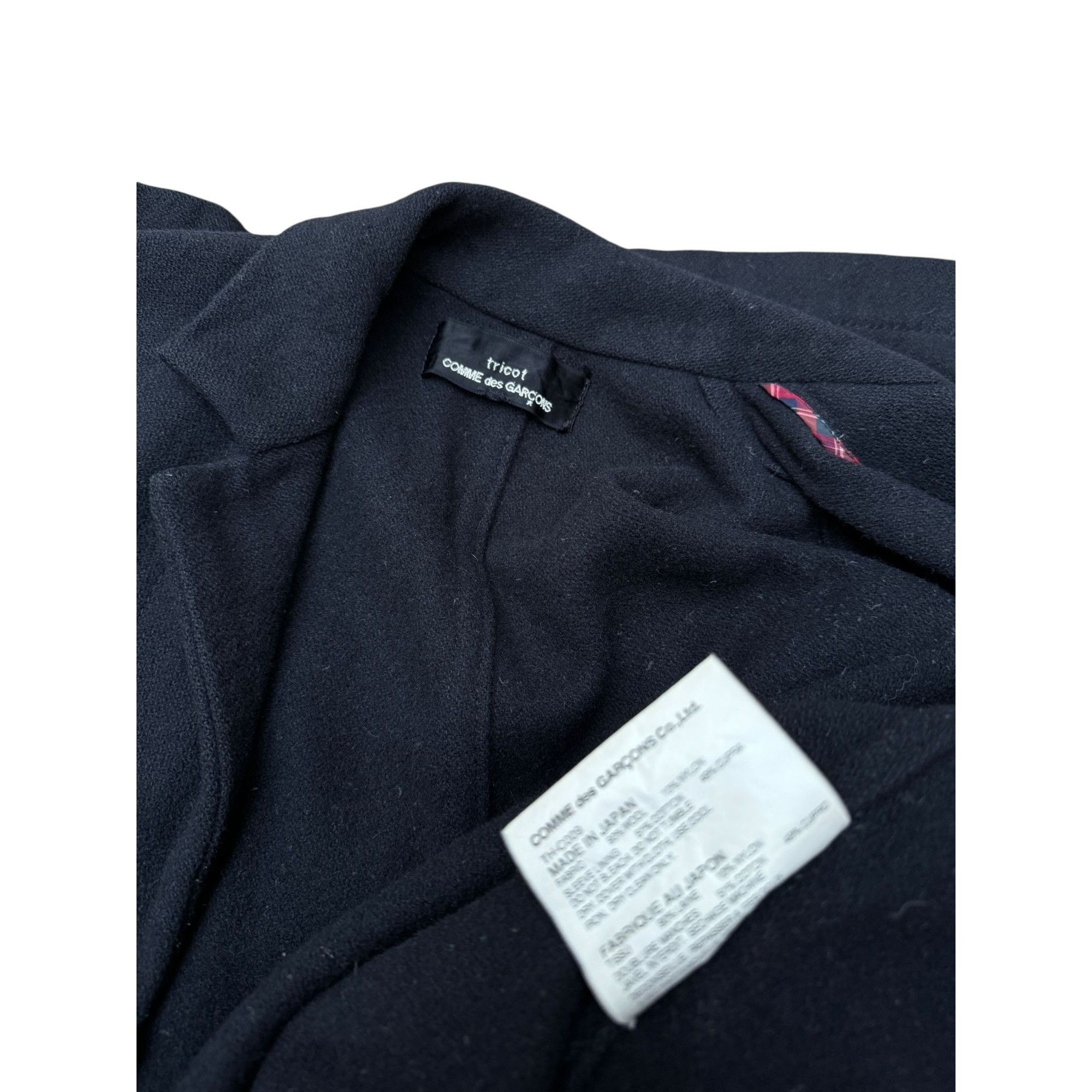 Comme des Garcons Vintage Navy Wool Coat Size M / US 6-8 / IT 42-44 - 7 Thumbnail