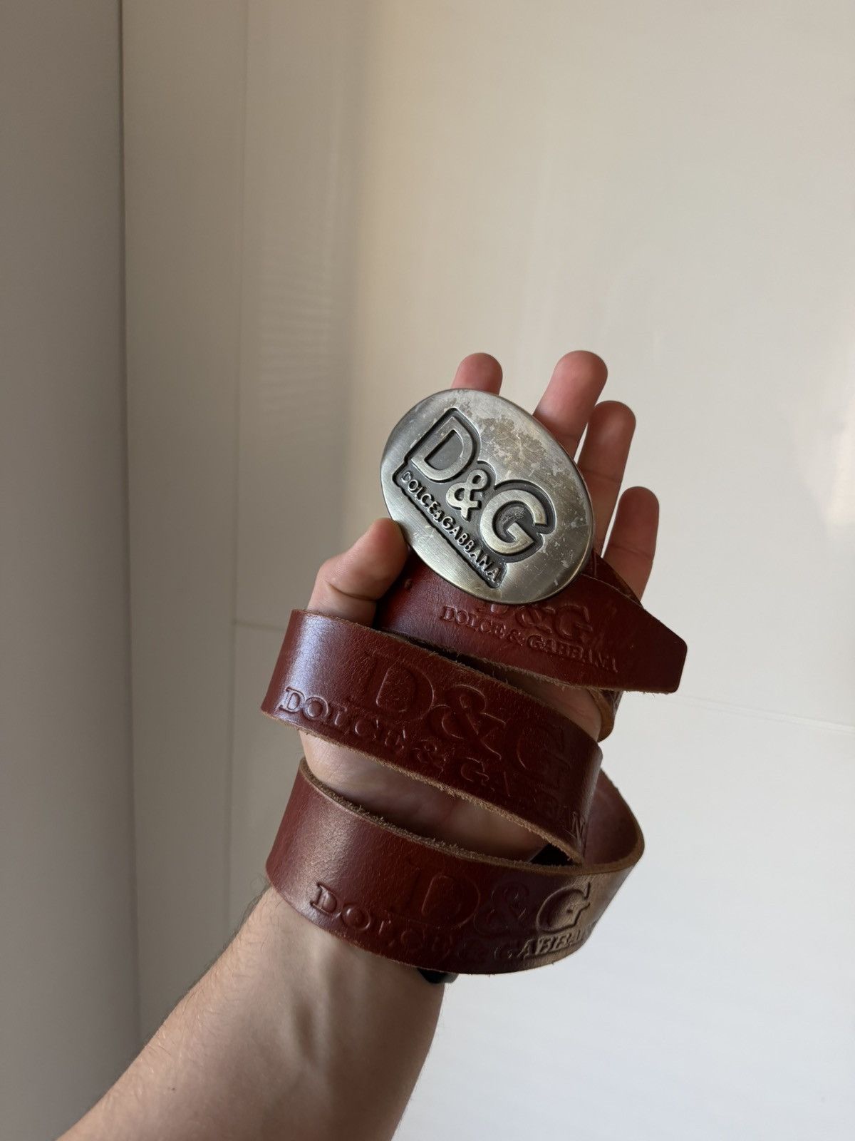 Dolce & Gabbana Rare Vintage D&G Dolce&Gabbana 115 Leather Belt Size ONE SIZE - 2 Thumbnail