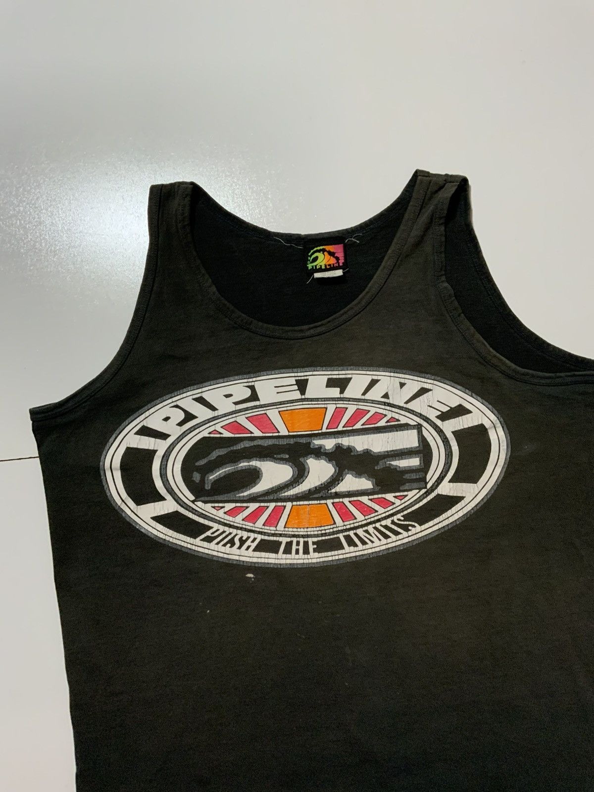 Vintage Vintage 90s Pipeline Push The Limits Surf Tank Top Shirt Size US L / EU 52-54 / 3 - 3 Thumbnail
