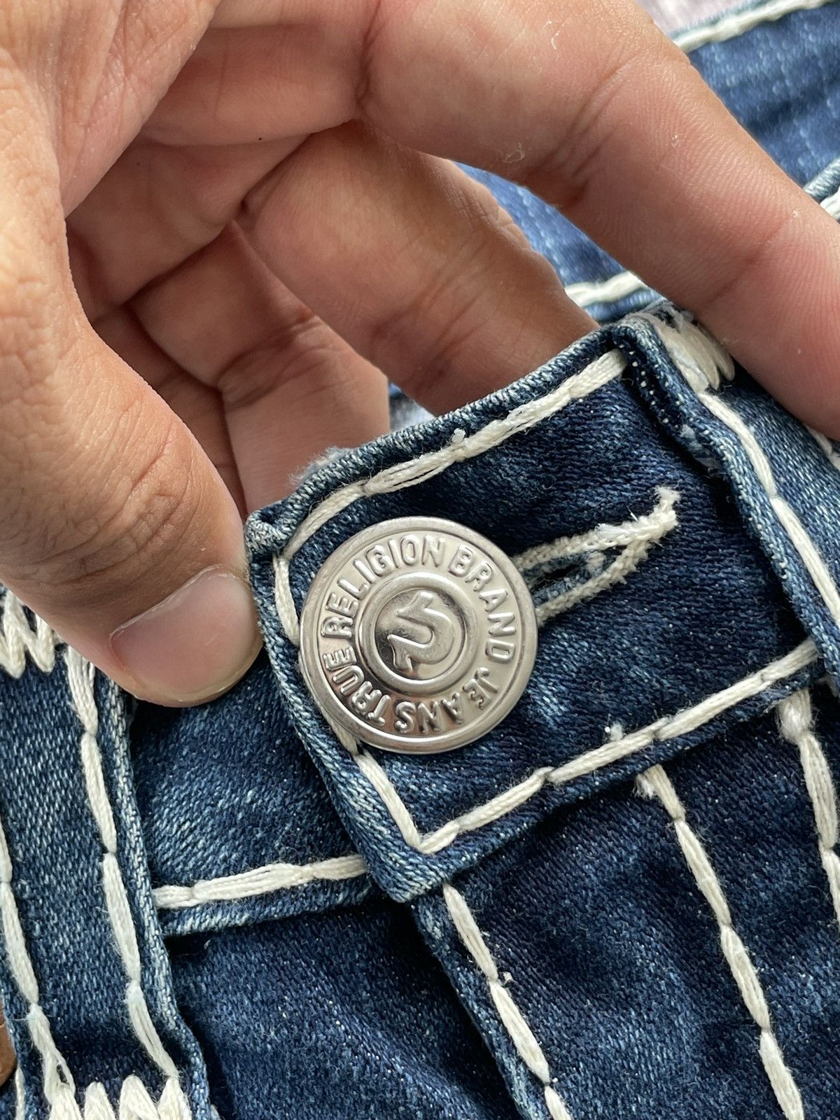 True Religion 2000s True Religion-Joey Super T Bold Stitch Jeans Size US 29 - 7 Thumbnail