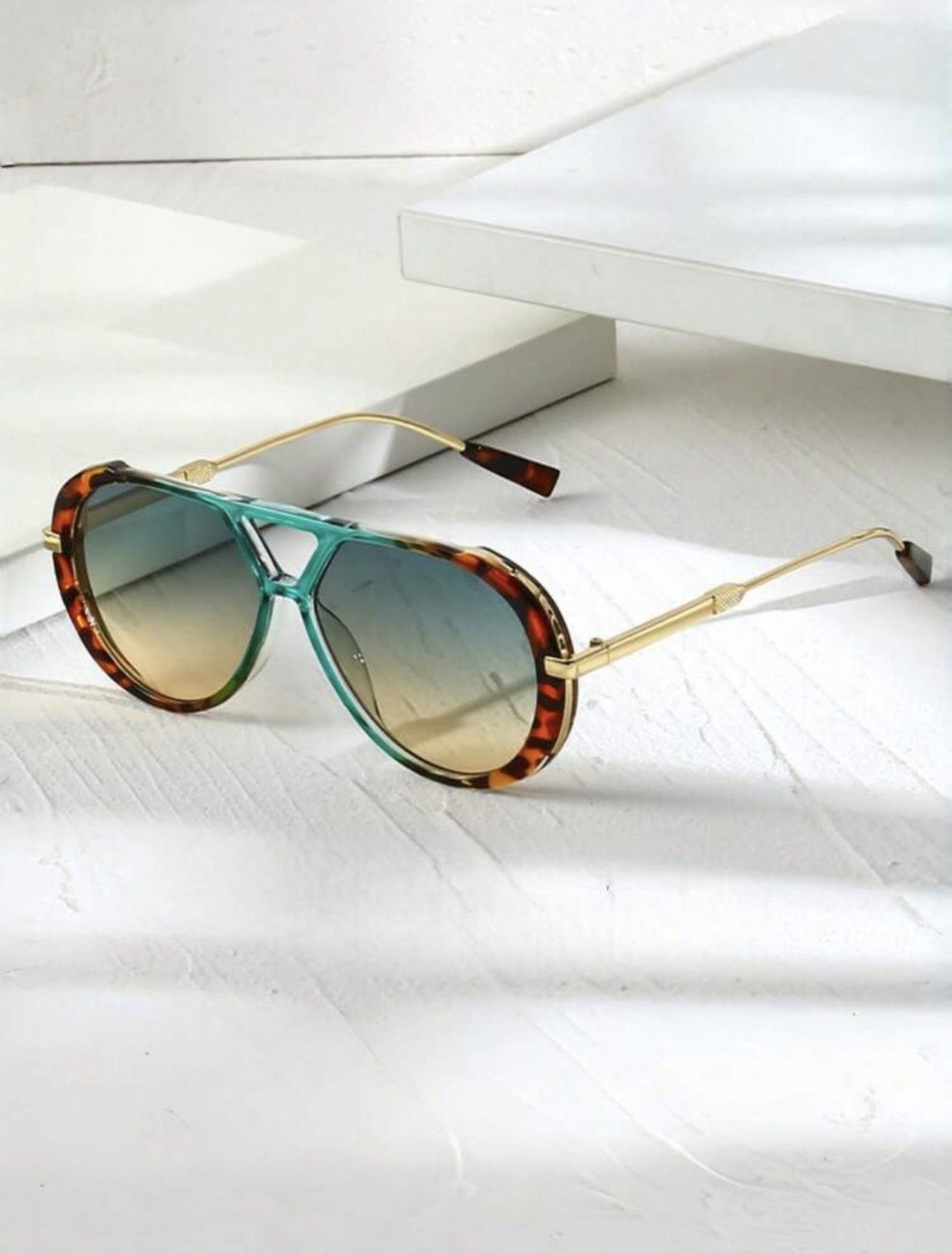 Other Oversized Tortoise Sunglasses Women Double Beam Metal Frame Size ONE SIZE - 3 Thumbnail