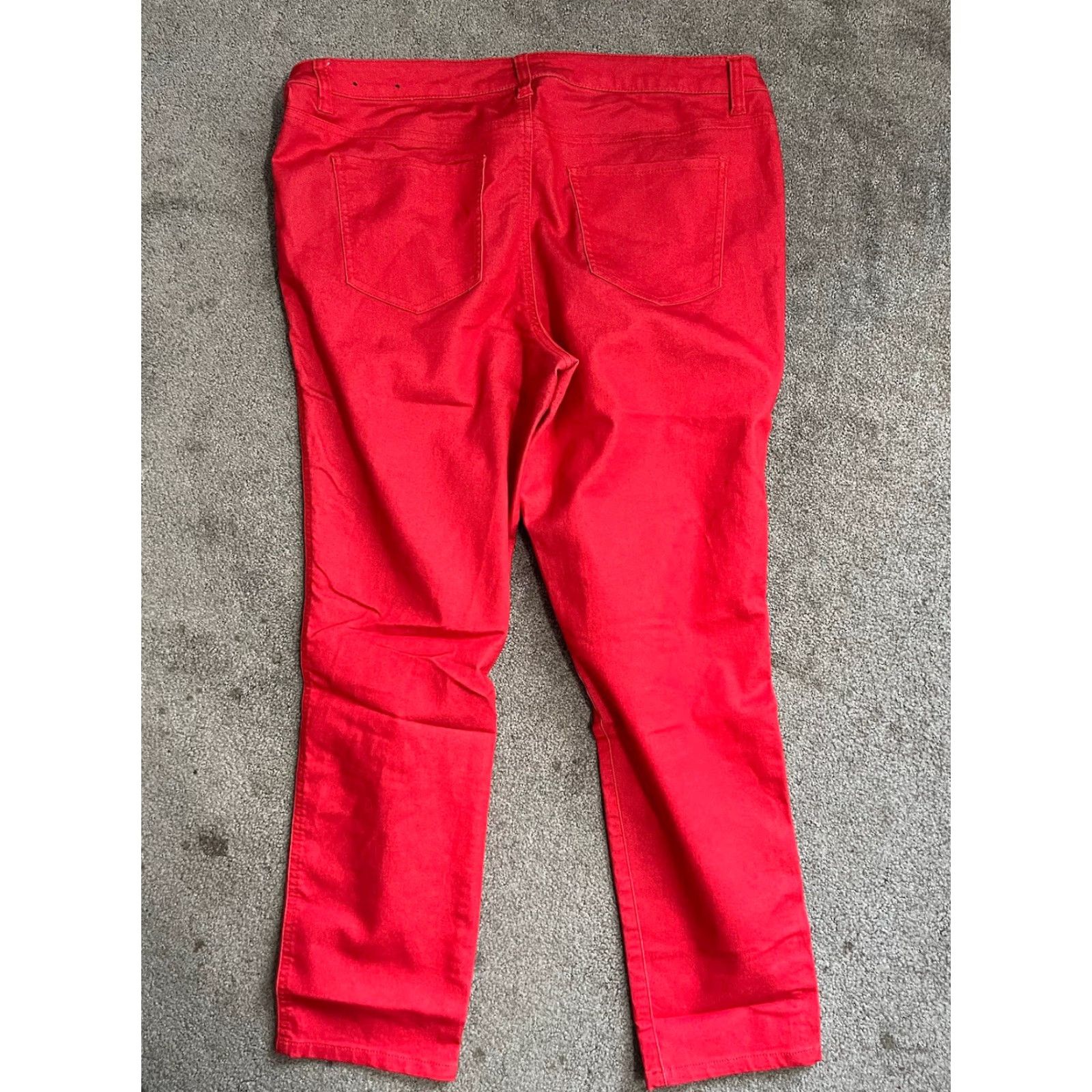 Style & Co Style&Co Jeans Womens 12 Red High Rise Jegging Stretch Pockets Denim Casual Regular Size 34" / US 12 / IT 48 - 3 Thumbnail