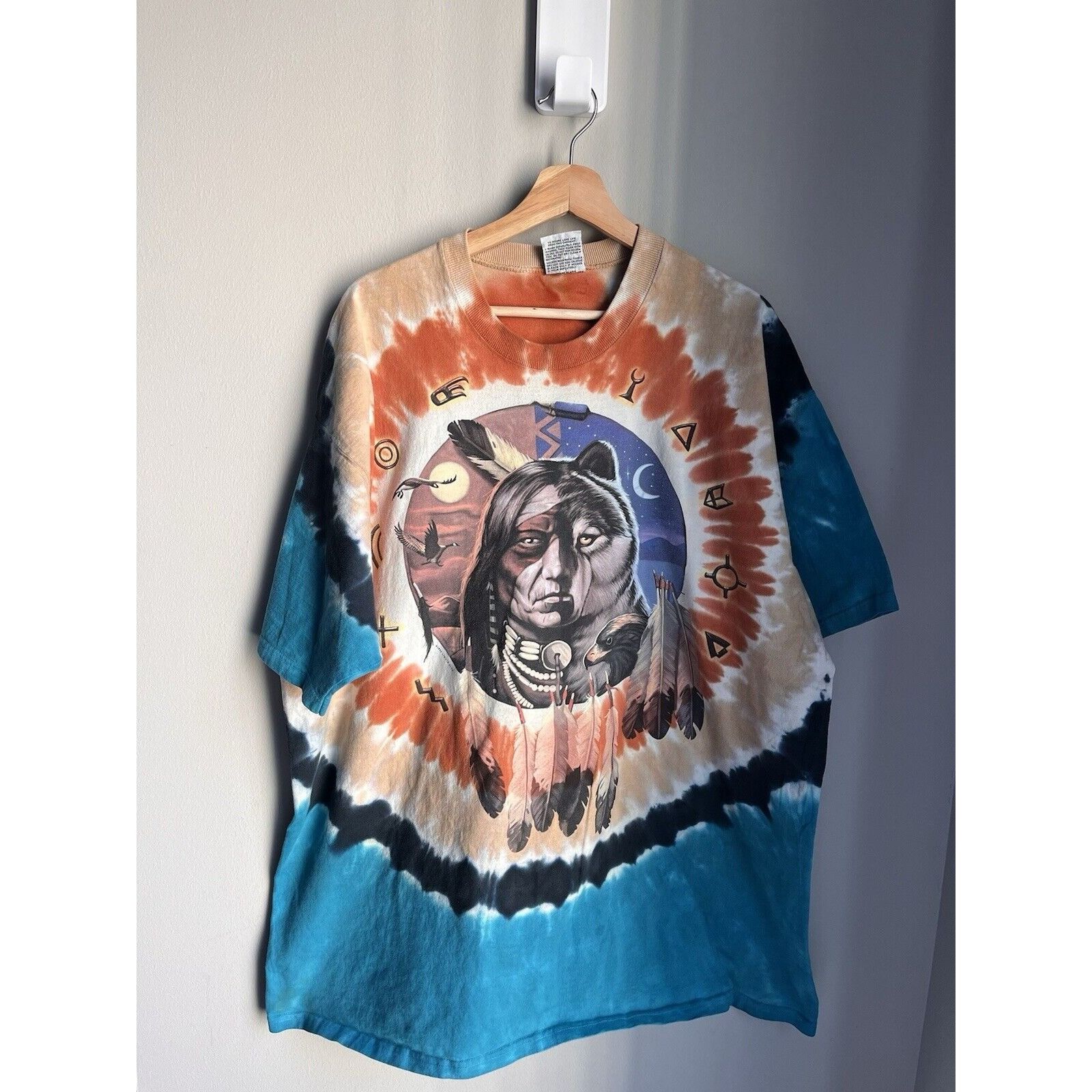 Liquid Blue VINTAGE LIQUID BLUE TIE DYE ANIMAL NATURE NATIVE T SHIRT AOP Size US XXL / EU 58 / 5 - 1 Thumbnail