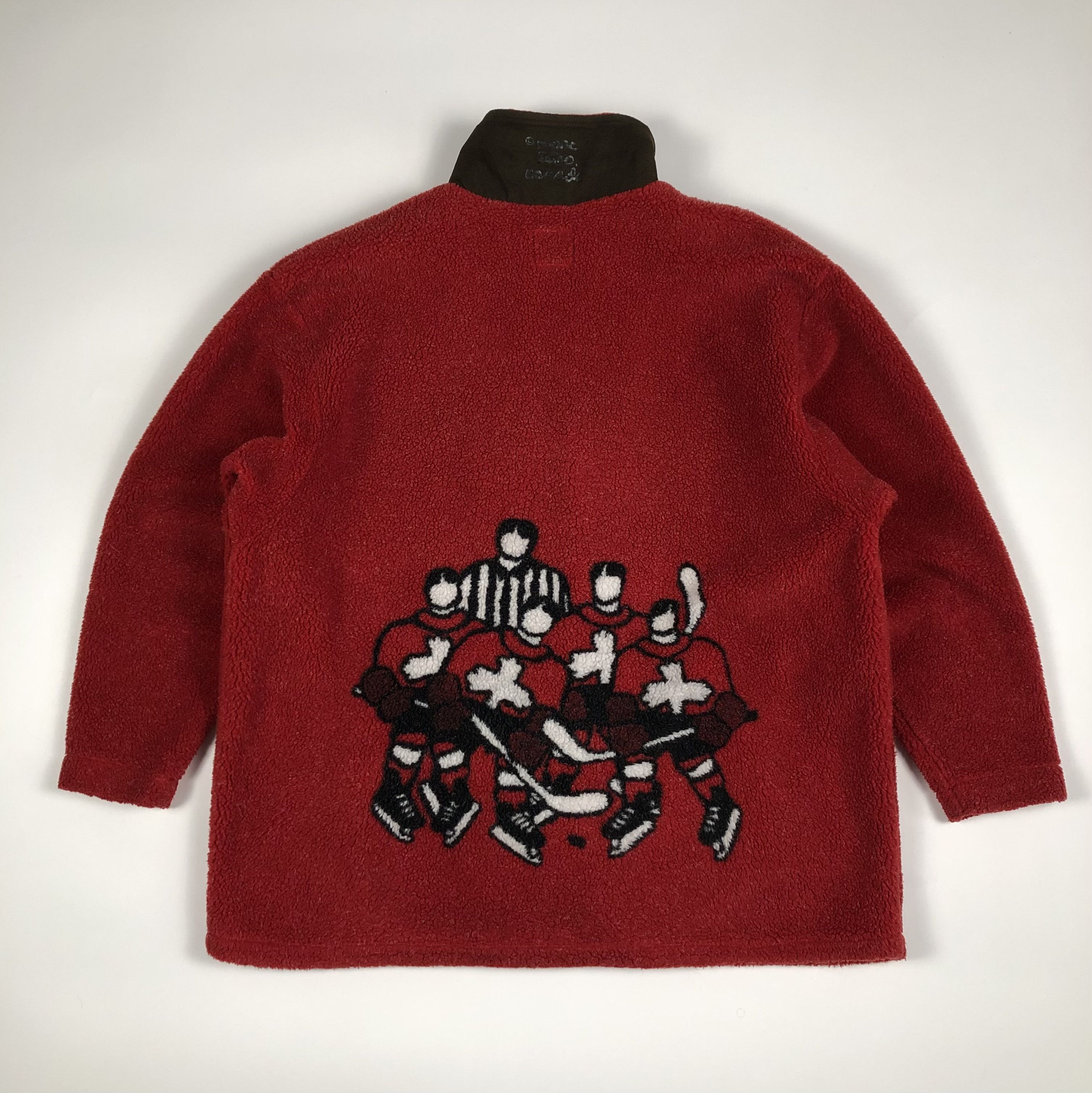 Vintage Marc Tetro Canada Hockey Art Vintage Fleece Size US L / EU 52-54 / 3 - 6 Thumbnail