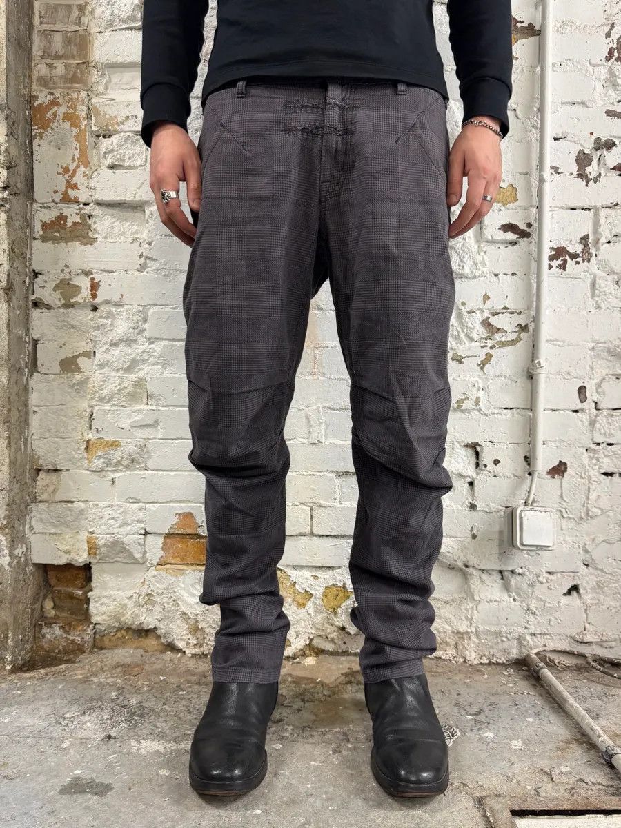 Marithe + Francois Girbaud 2000s Marithé + François Girbaud Grey Checkered Cozy Pants Size US 33 - 3 Thumbnail