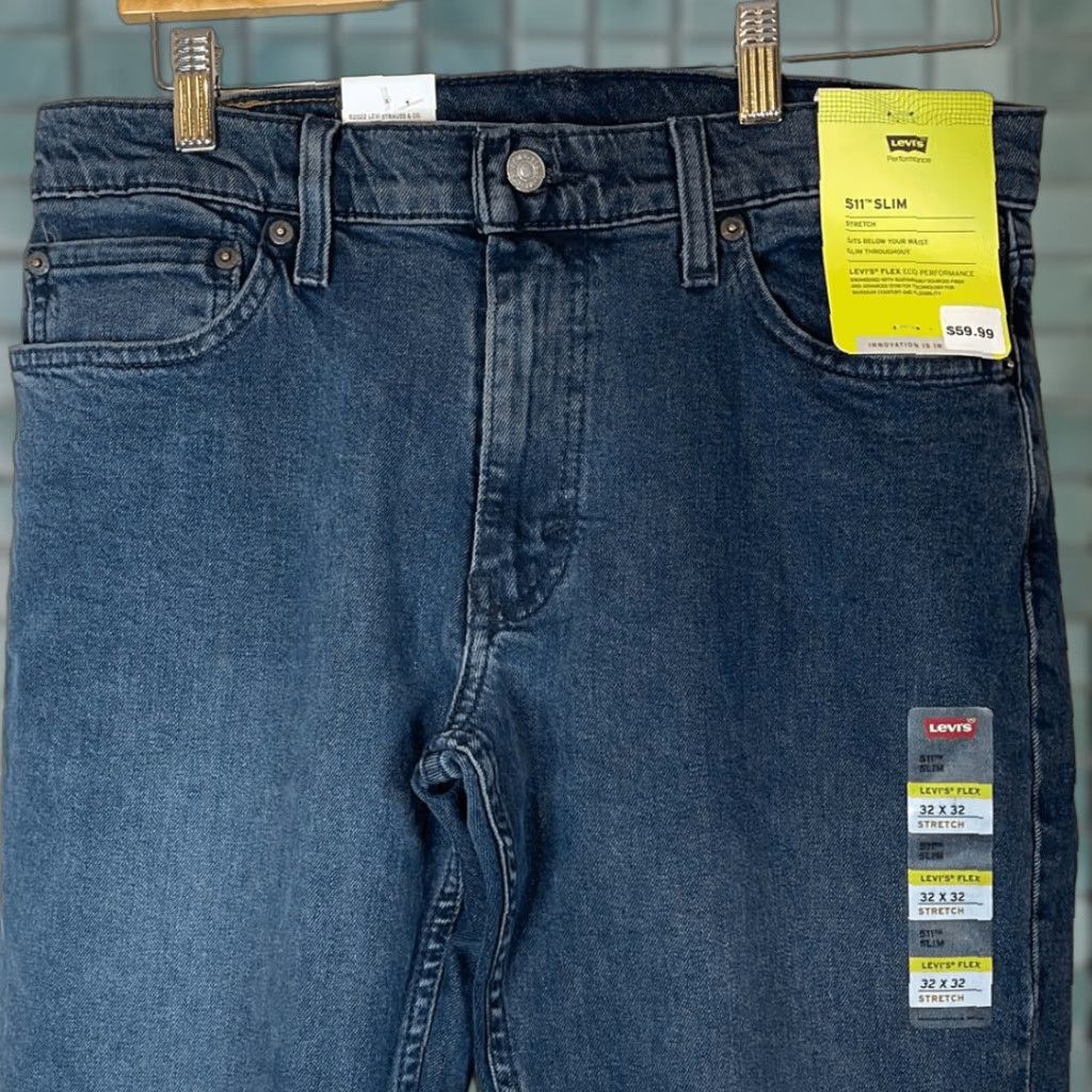 Levi's Levi's 511 Slim Stretch Jeans Men Blue Size 29x30 30x30 Sits Below Waist Slim Shaped Inseam 30 Men’s Jeans Size US 29 - 1 Thumbnail
