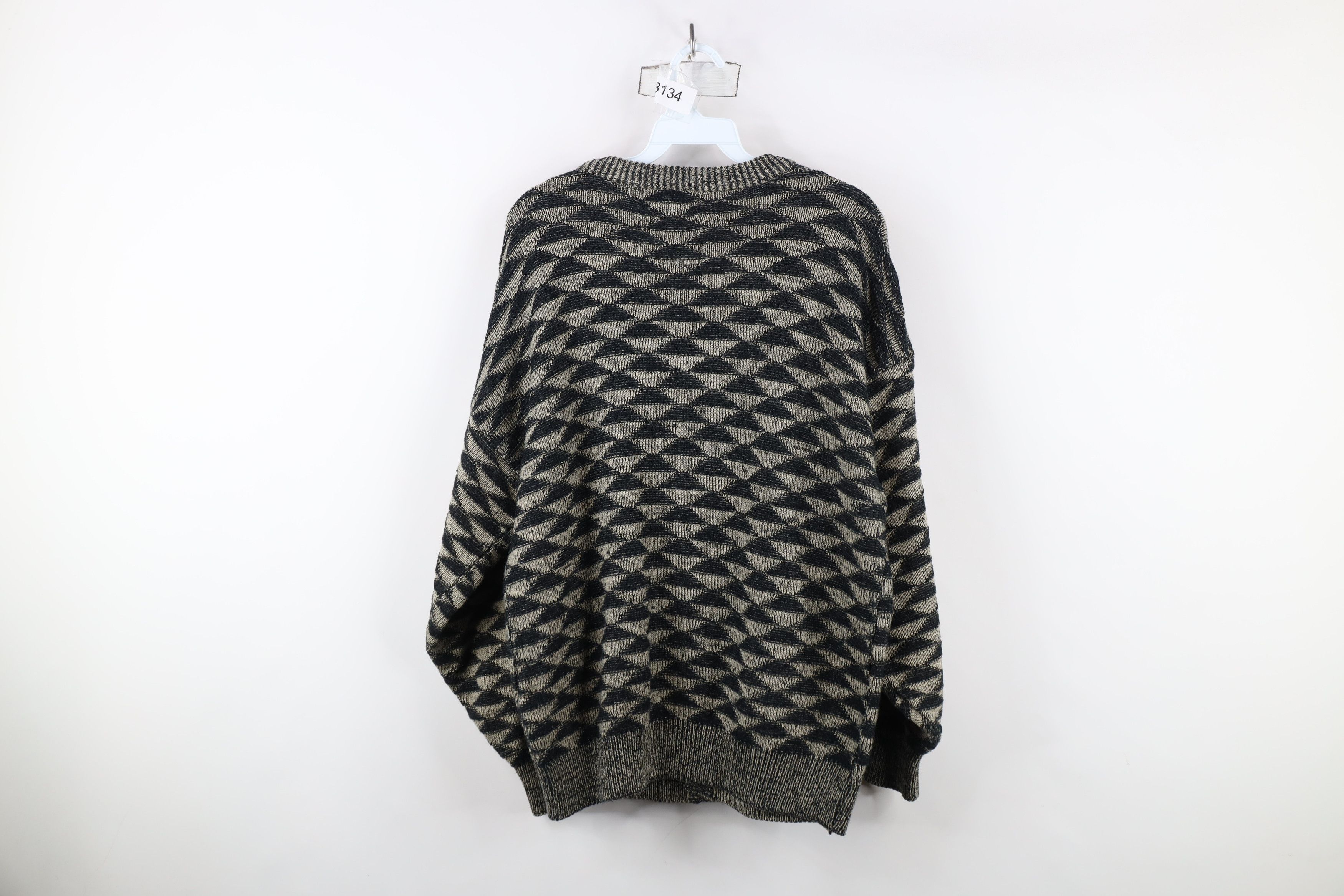 Vintage Vintage 90s Streetwear Geometric Triangle Cardigan Sweater Size US S / EU 44-46 / 1 - 9 Thumbnail