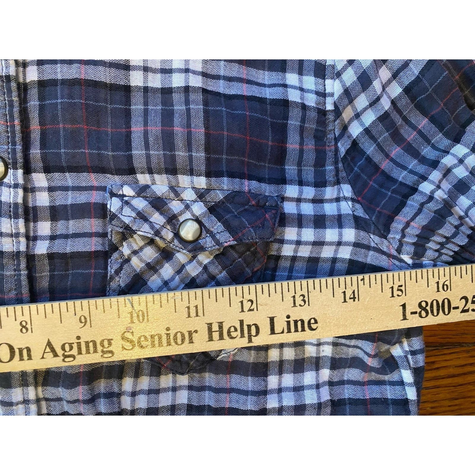 American Eagle Outfitters American Eagle Pearl Snap Shirt Women’s Sz 8 Checkered Plaid Size S / US 4 / IT 40 - 5 Thumbnail