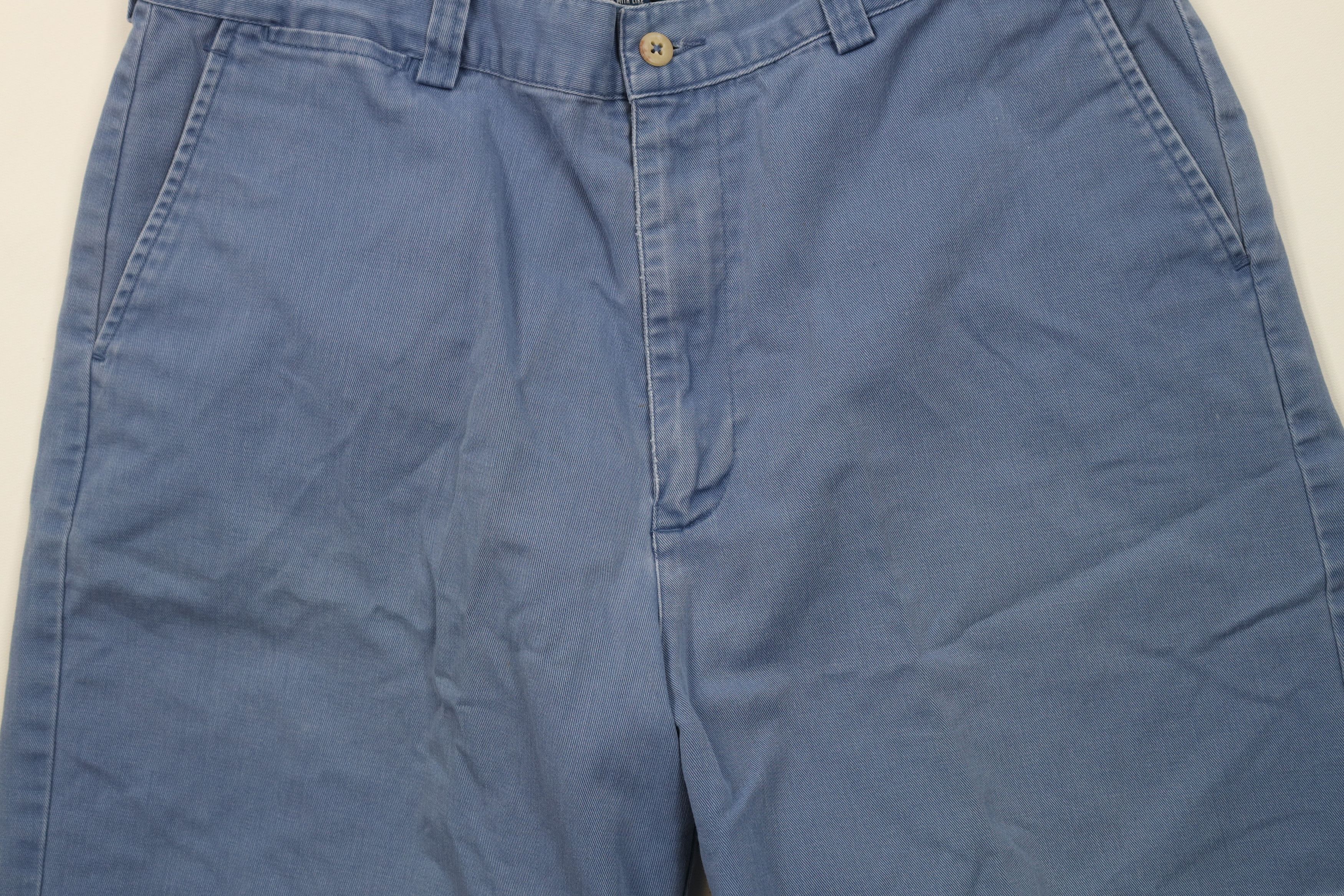 Polo Ralph Lauren Vintage 90s Ralph Lauren Above Knee Chino Shorts Blue Cotton Size US 34 / EU 50 - 3 Thumbnail