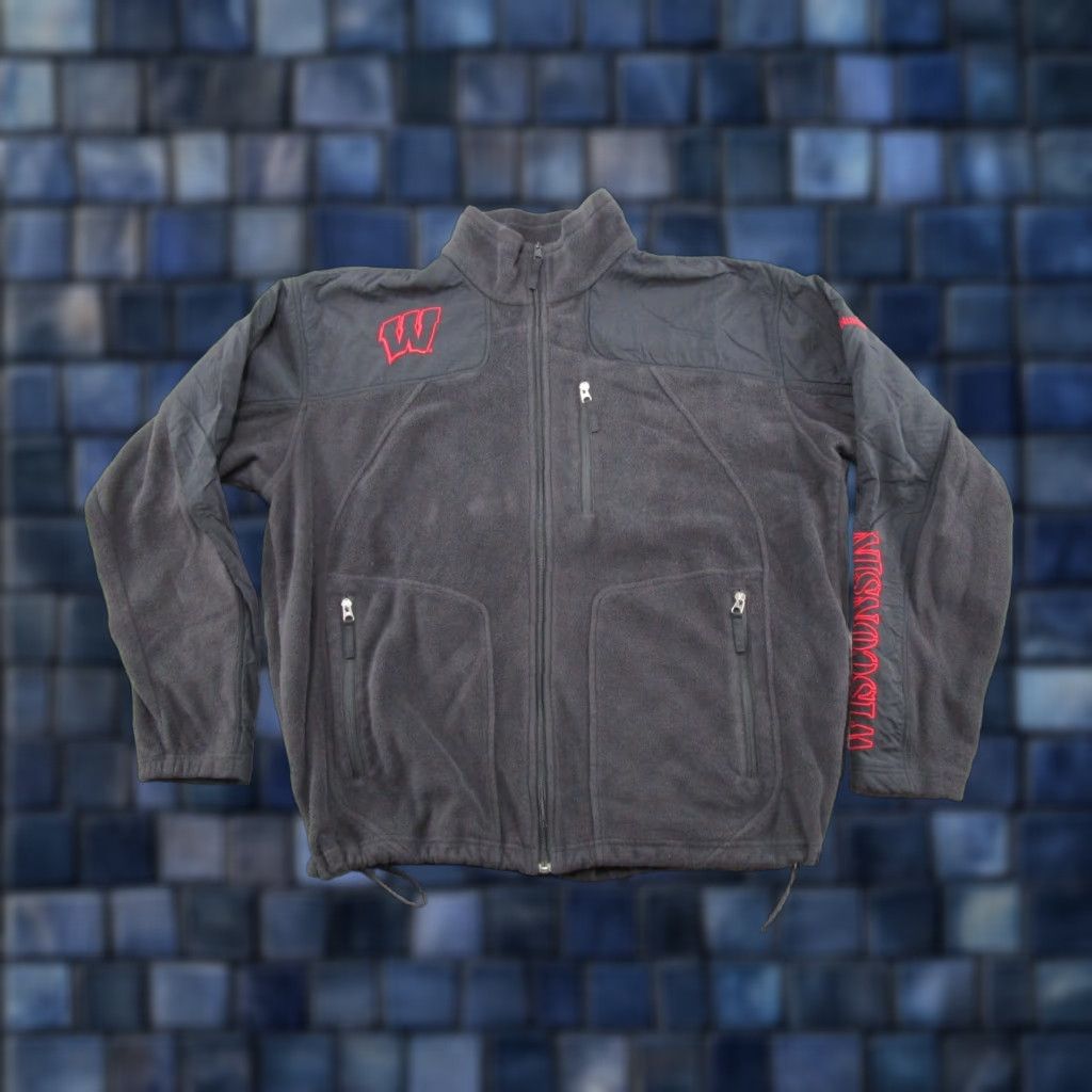 NCAA VINTAGE Y2K Columbia Wisconsin Badgers Fleece Jacket Full Zip Mens Size XL NCAA Size US XL / EU 56 / 4 - 1 Thumbnail